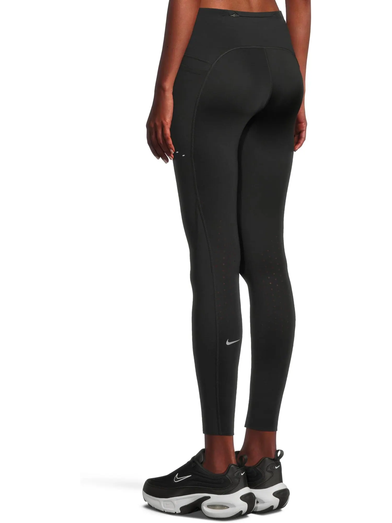 Брюки Nike Dri-fit Swift High-waisted 7/8 Running Leggings With Pockets — изображение 3 из 5, черный/серебристый