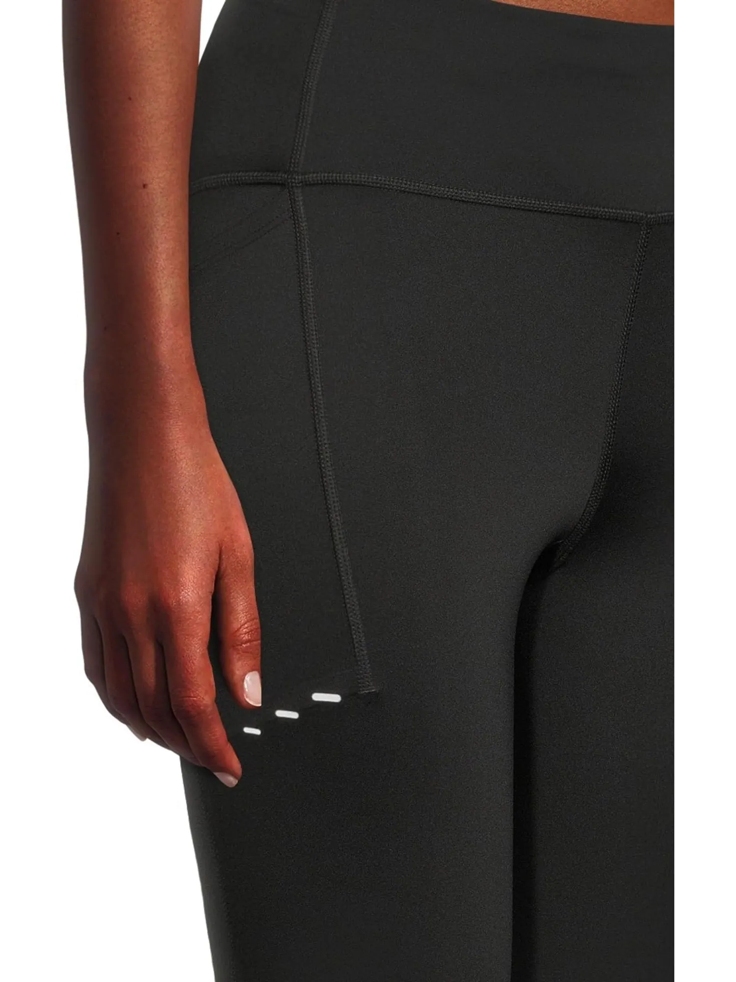 Брюки Nike Dri-fit Swift High-waisted 7/8 Running Leggings With Pockets — изображение 4 из 5, черный/серебристый
