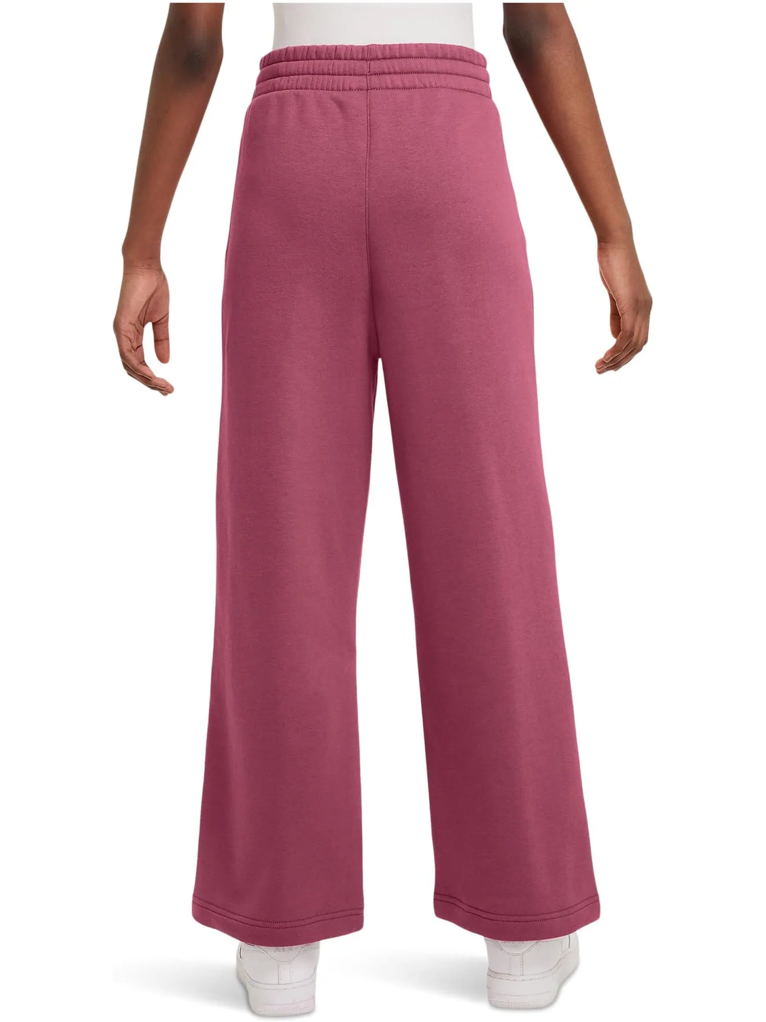 Брюки Nike Kids Club Fleece Wide-Leg Pants — изображение 2 из 3, белый