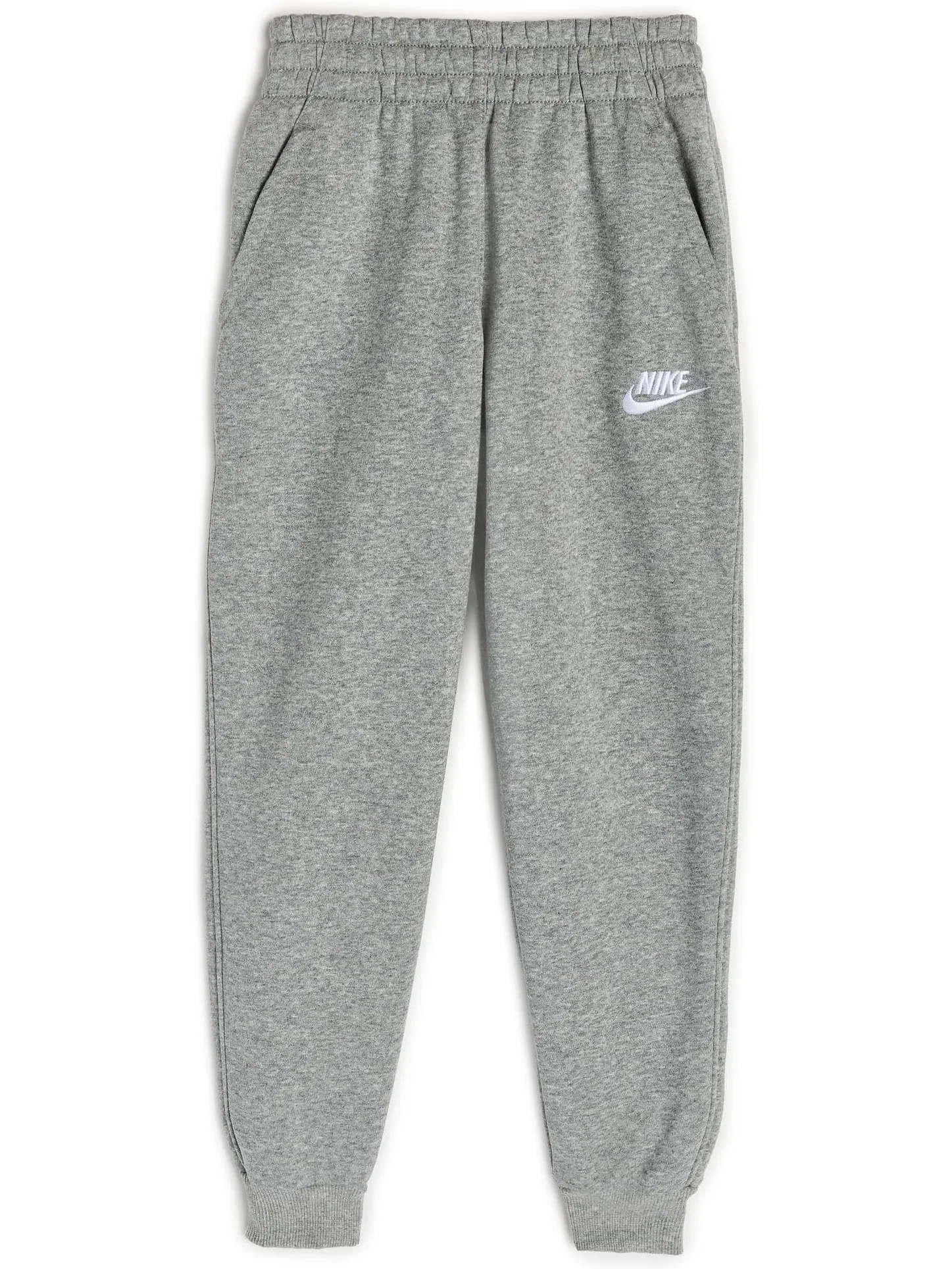 Брюки Nike Kids Sportswear Club Fleece Joggers — изображение 1 из 3, темный серый/серый/белый