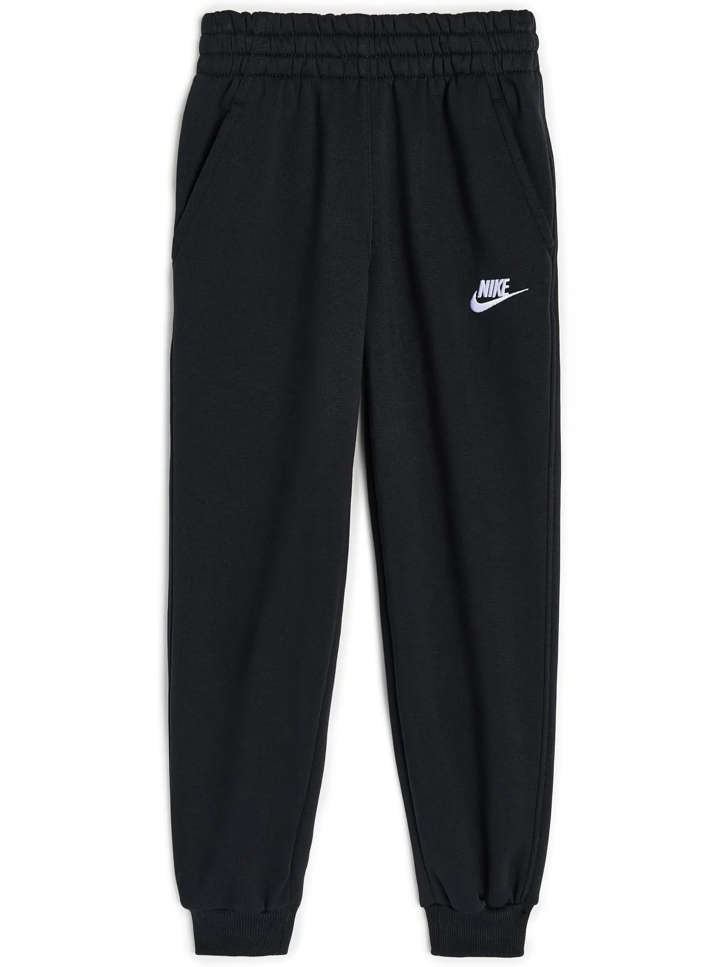 Спортивные флисовые брюки-джоггеры Club Nike Kids — изображение 1 из 6, черный/белый
