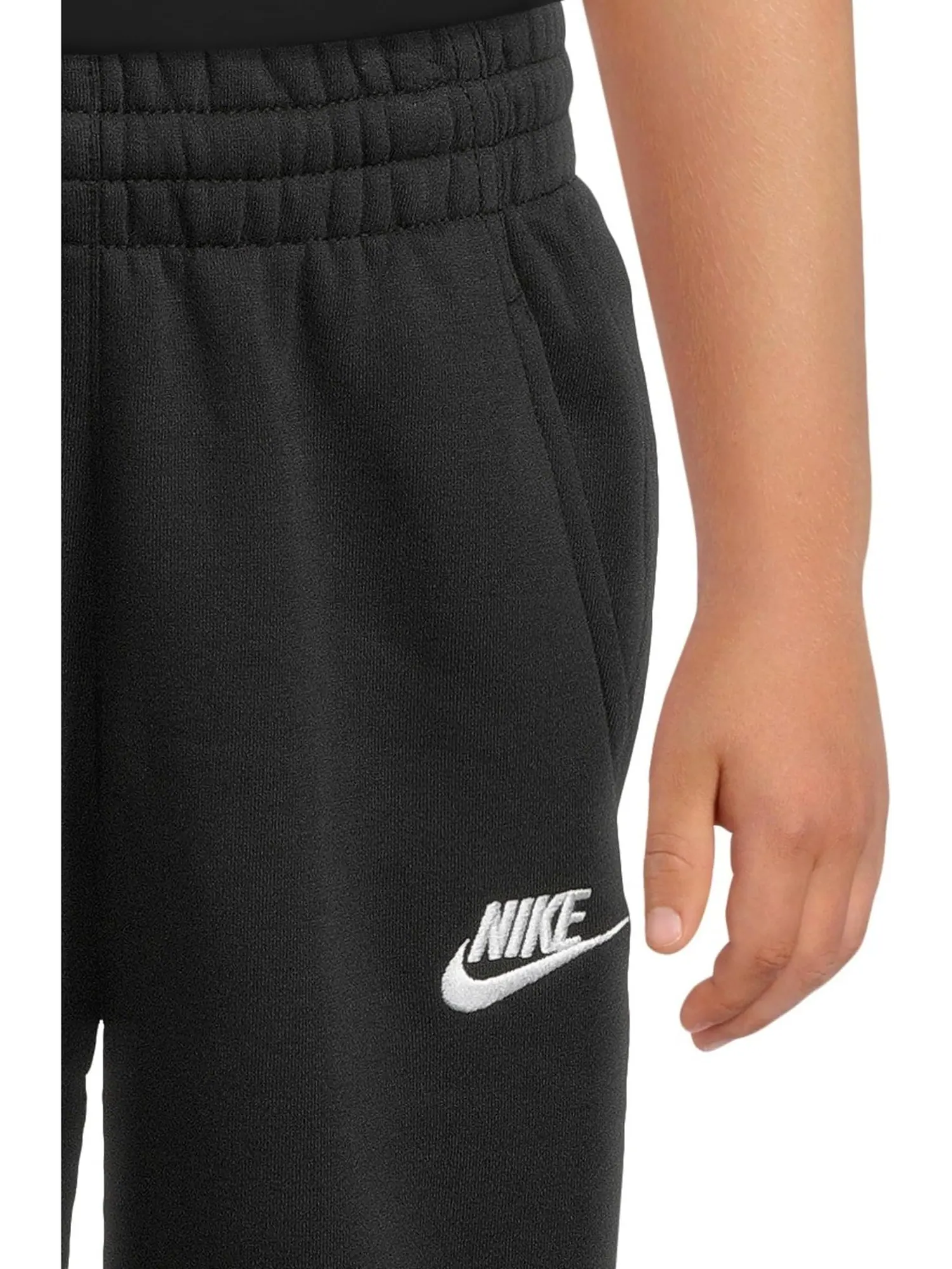Спортивные флисовые брюки-джоггеры Club Nike Kids — изображение 5 из 6, черный/белый