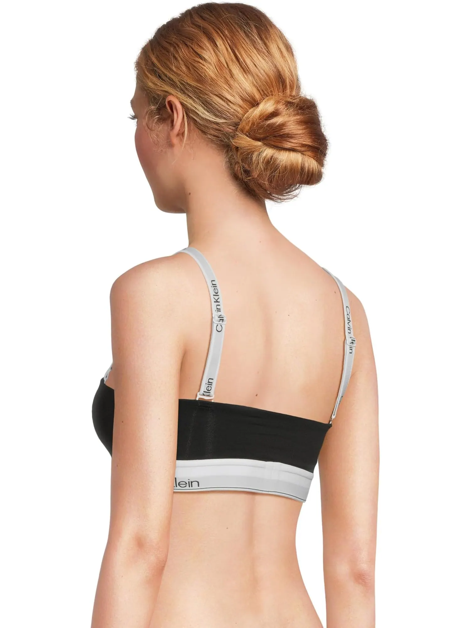 Бюстгальтер Calvin Klein Underwear Icon Cotton Modal Lightly Lined Bandeau Bra — изображение 3 из 5, черный