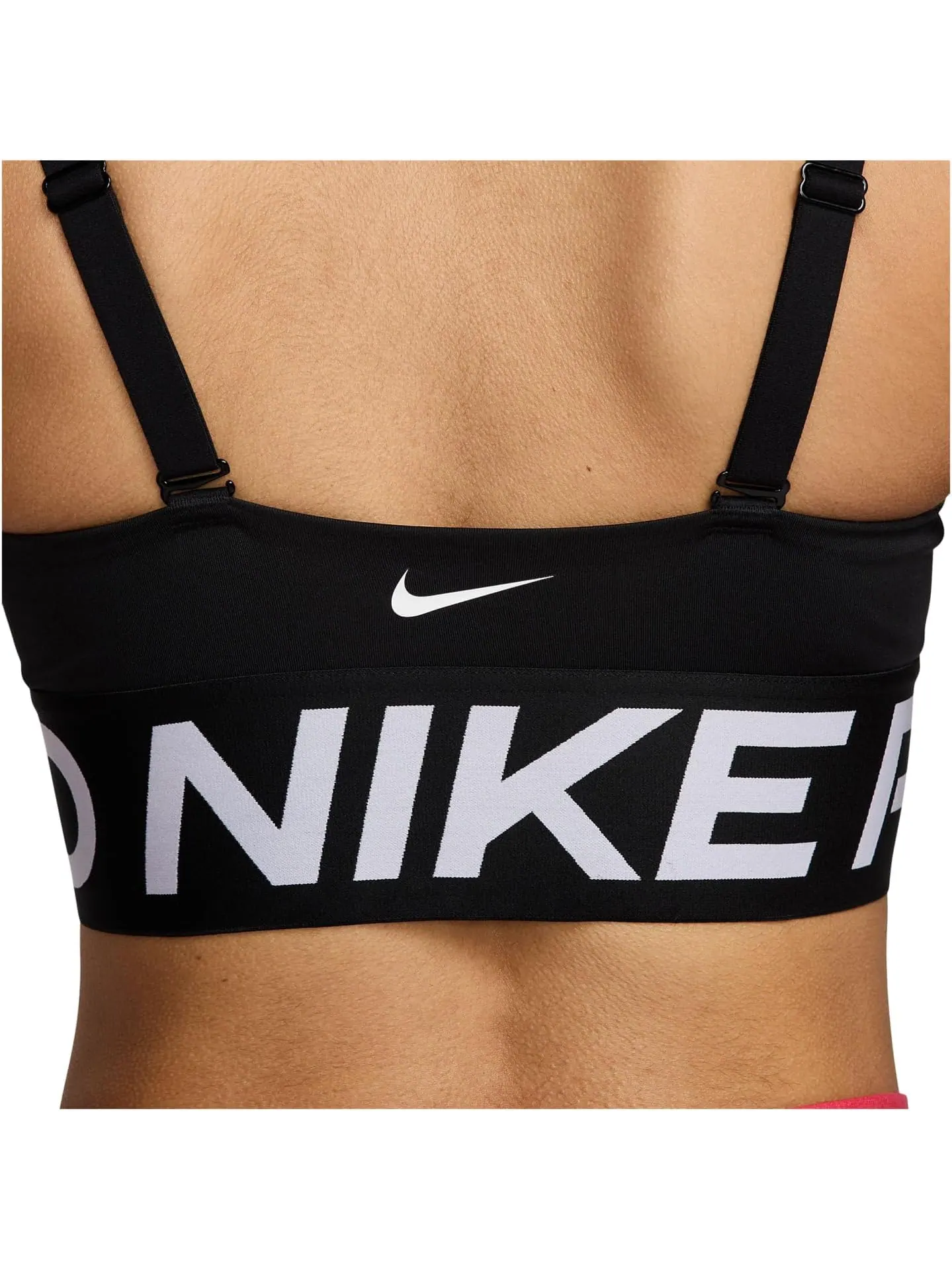 Бюстгальтер Nike Pro Indy Plunge Medium Support Bra — изображение 4 из 6, черный/белый/белый