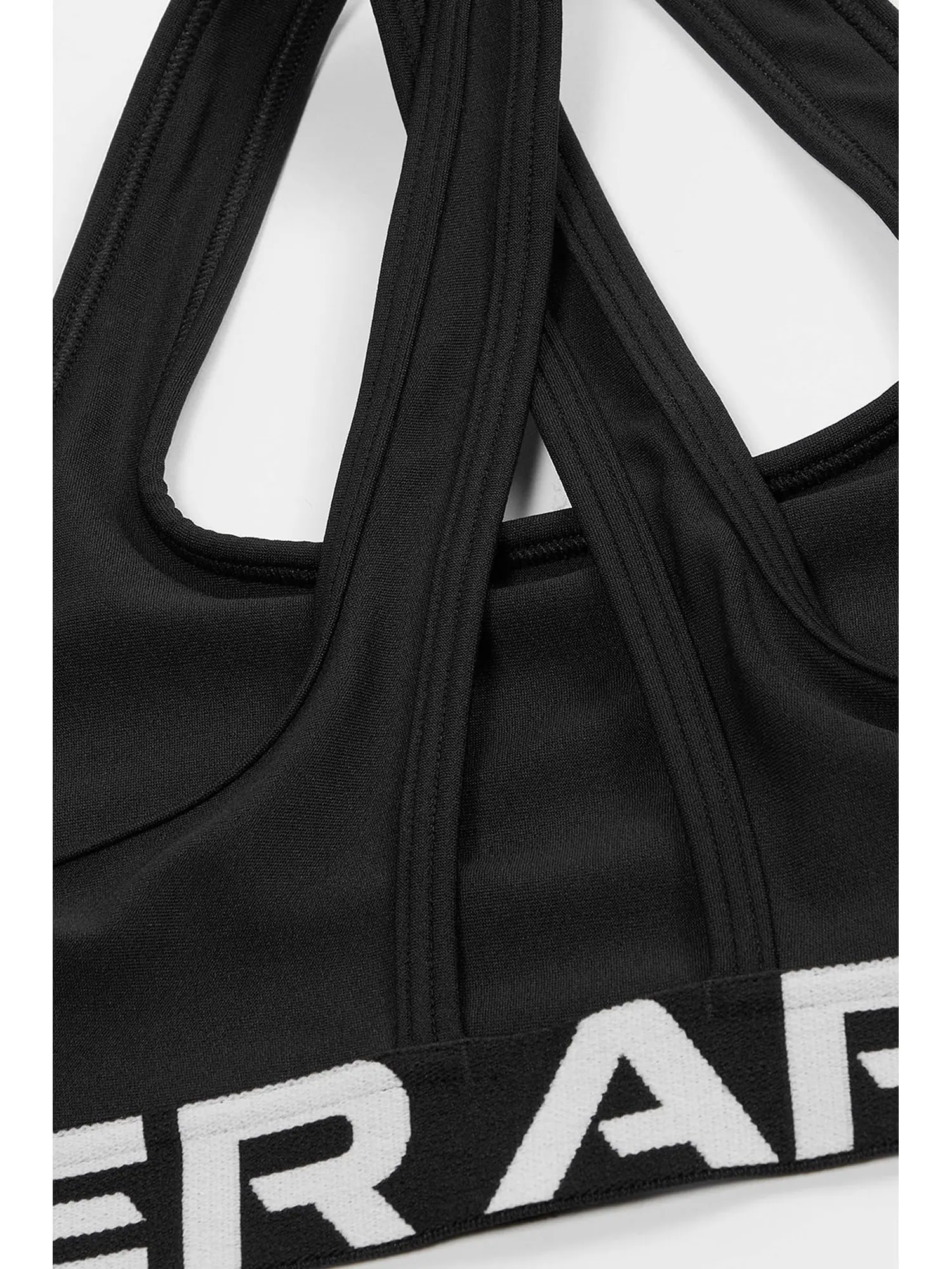 Бюстгальтер Under Armour Kids Crossback Mid-Impact Sports Bra — изображение 2 из 2, черный/белый