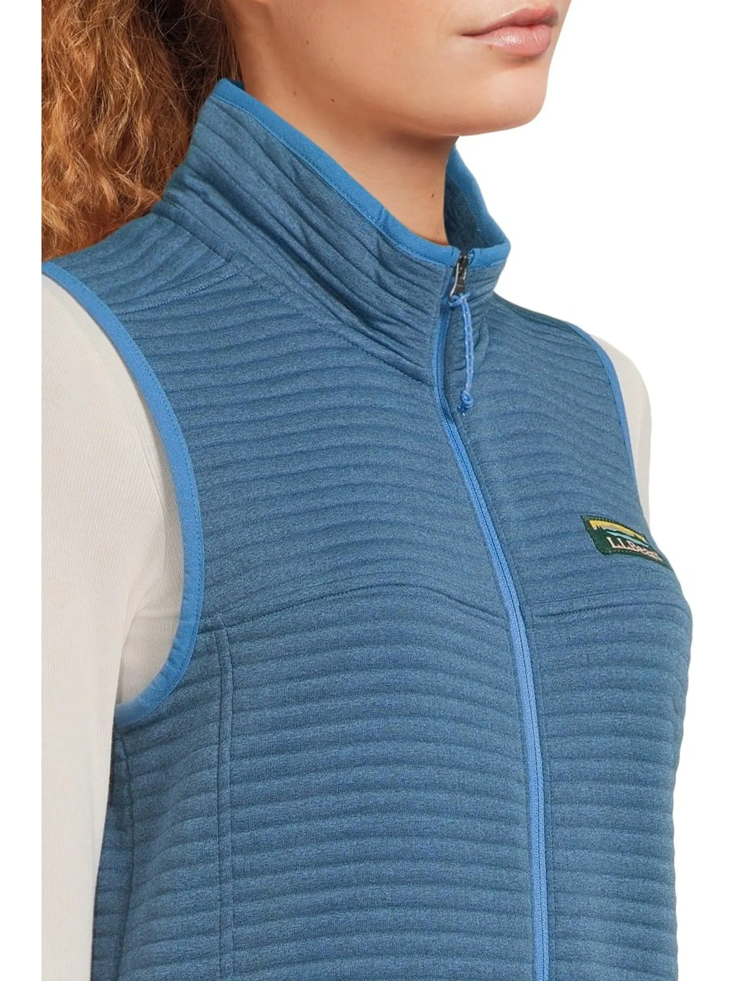 Женский трикотажный жилет Airlight L.L.Bean — изображение 4 из 5, голубой