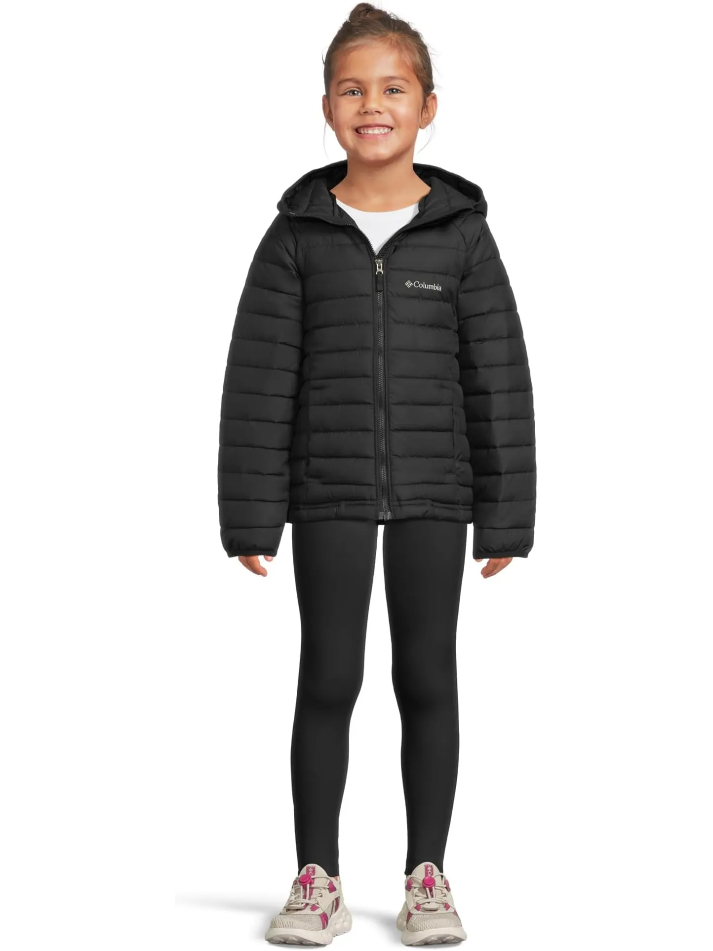 Куртка Columbia Kids Powder Lite II Hooded Jacket — изображение 1 из 3, черный