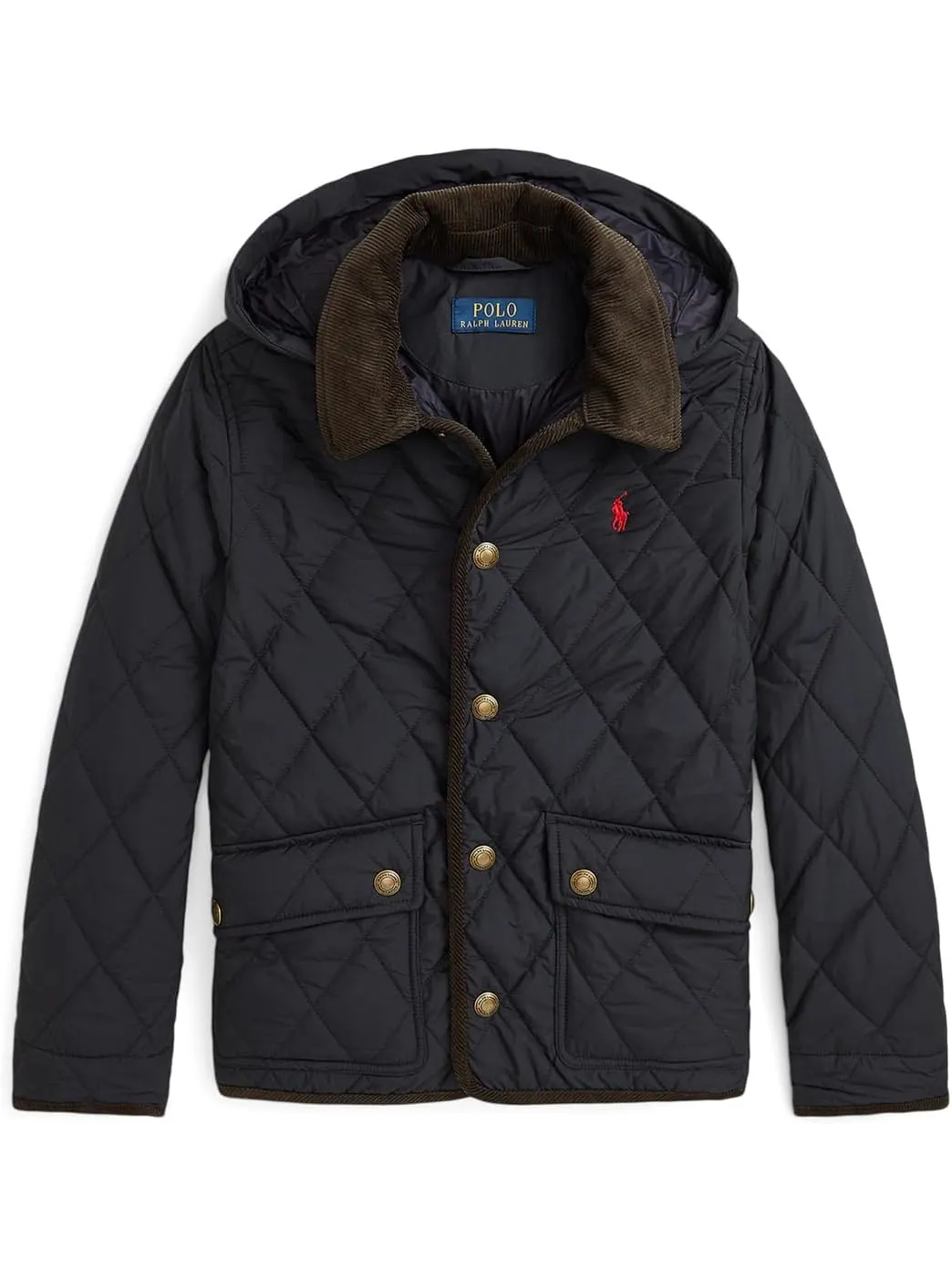 Куртка Polo Ralph Lauren Kids Hooded Barn Jacket — изображение 1 из 4, черный