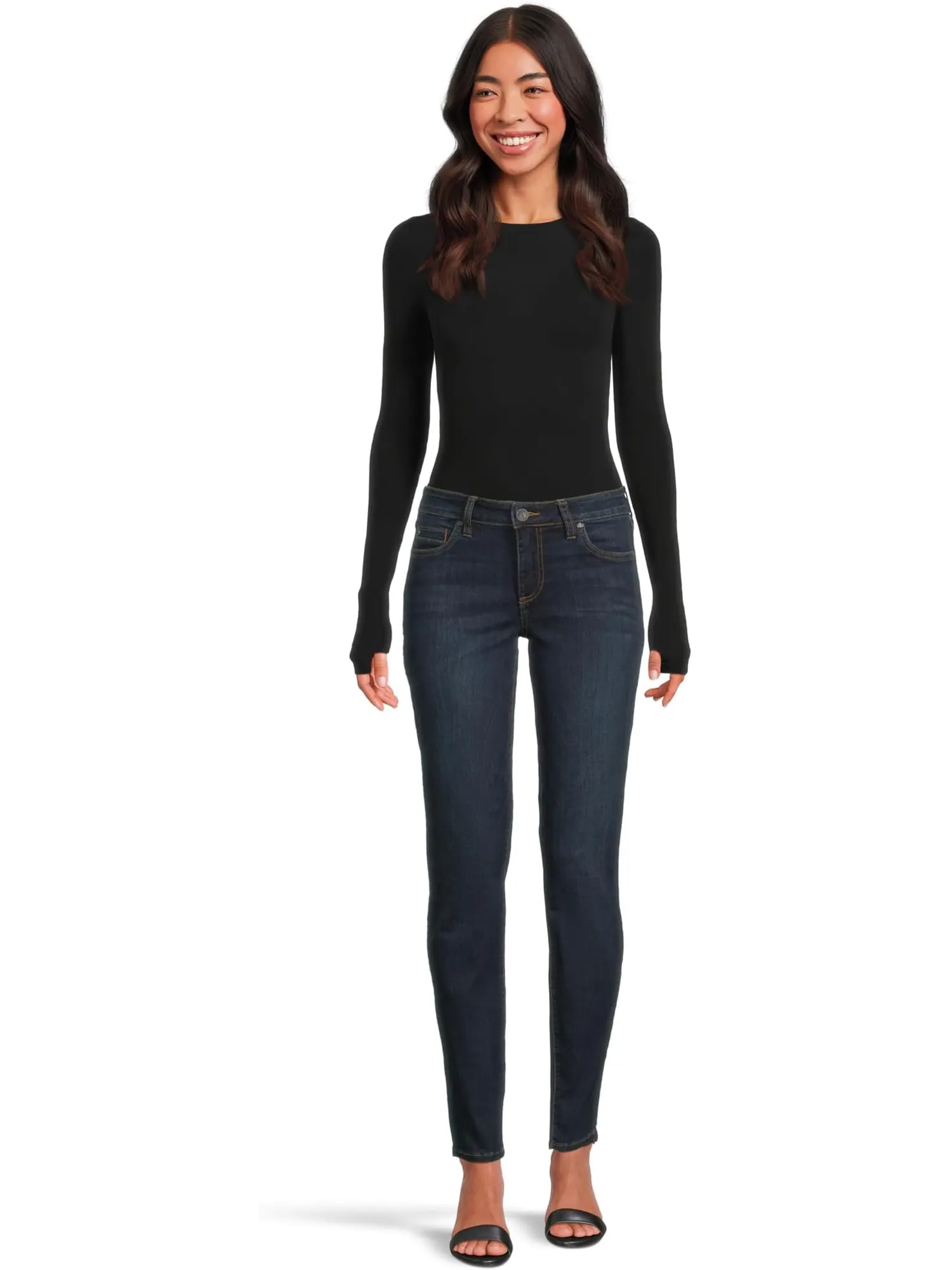 Лонгслив Commando Ballet Long Sleeve Bodysuit w/ Thumbholes — изображение 5 из 5, черный