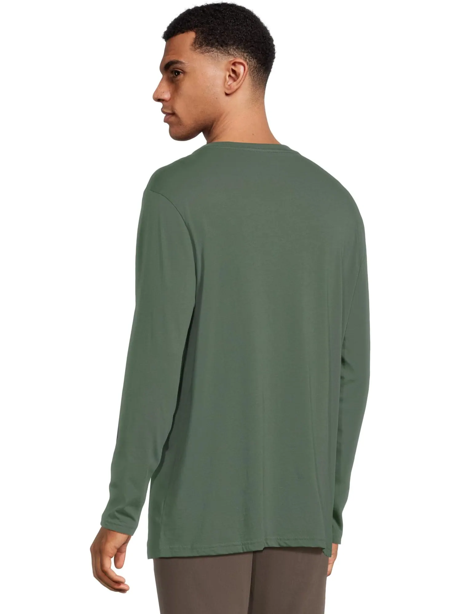 Лонгслив PACT Softspun Long Sleeve Henley — изображение 3 из 5, зеленый
