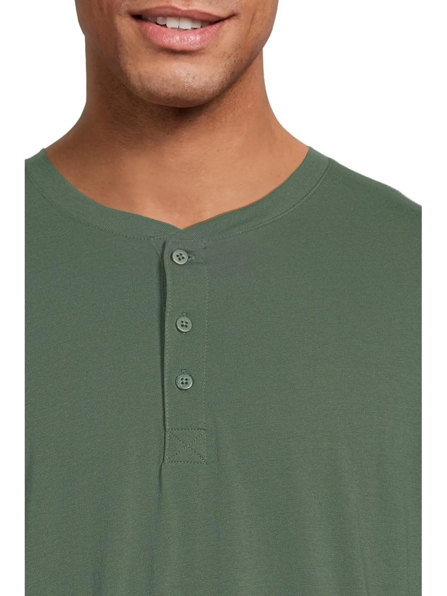Лонгслив PACT Softspun Long Sleeve Henley — изображение 4 из 5, зеленый