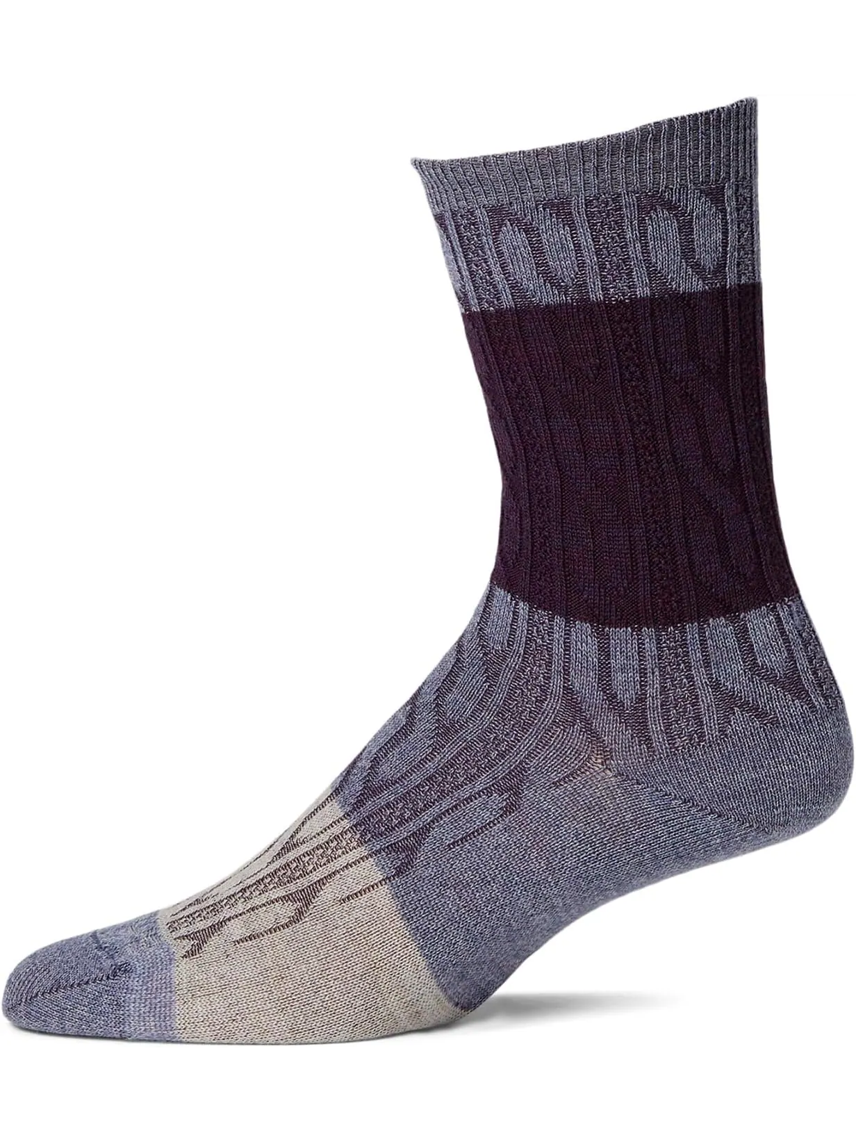 Носки Smartwool Everyday Color Block Cable Crew Socks — изображение 1 из 1, фиолетовый