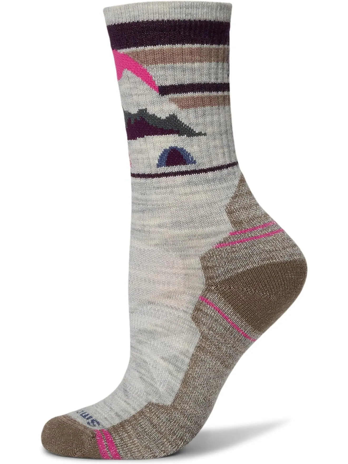 Носки Smartwool Women's Hike Light Cushion Mountain Moon Crew — изображение 1 из 1, пепельный