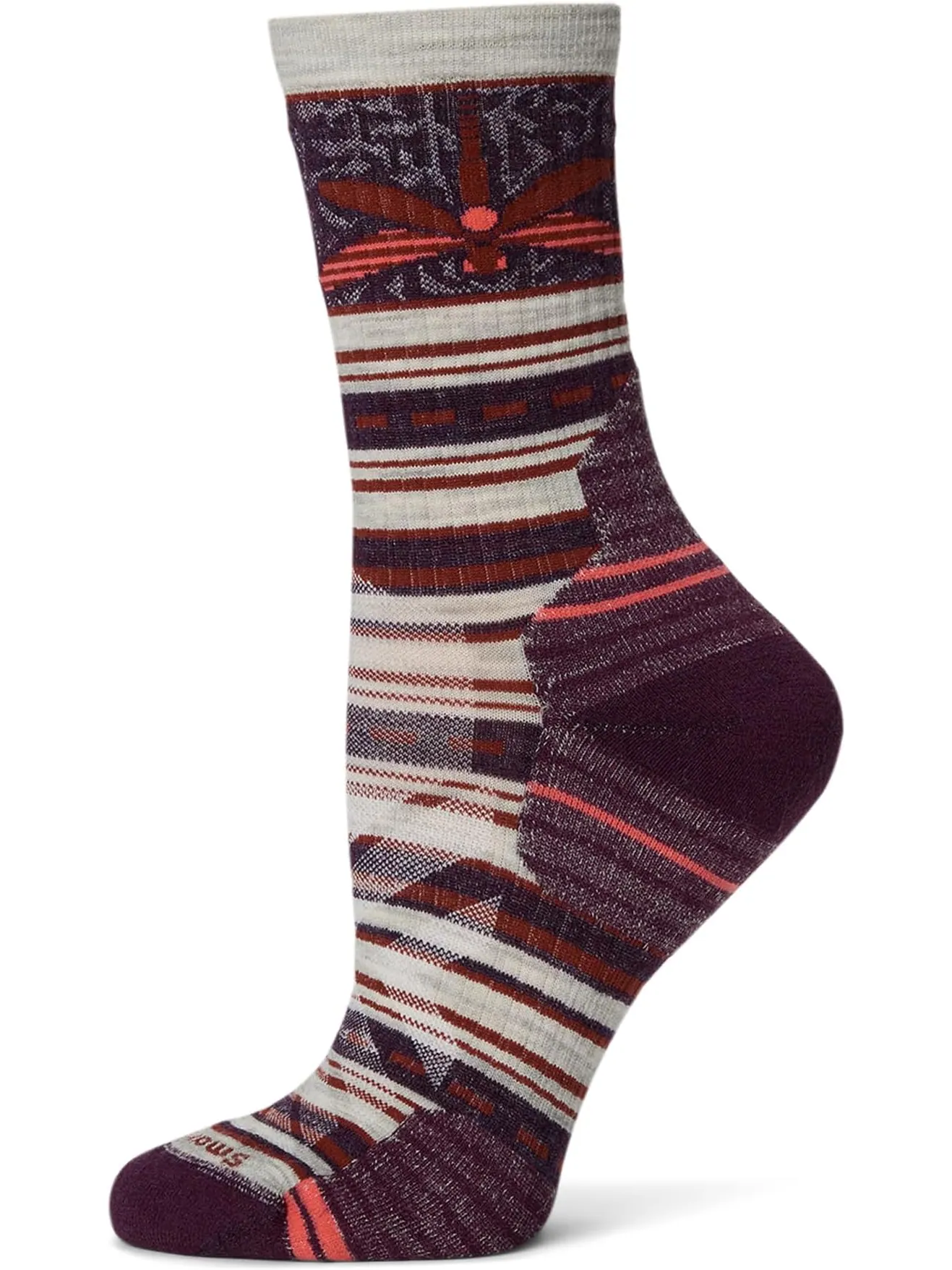 Носки Smartwool Hike Targeted Cushion Dragon Stitch Mid Crew Socks — изображение 1 из 1, пепельный