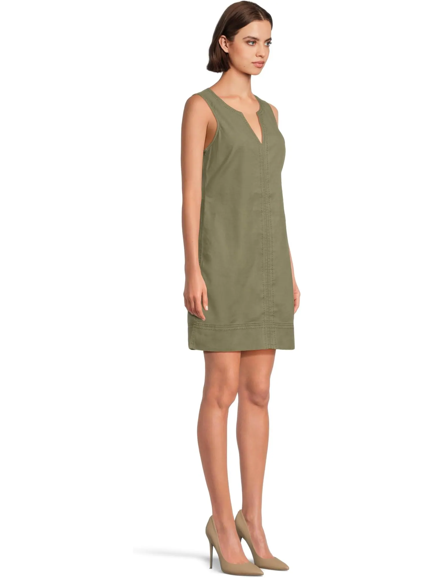 Платье Tommy Bahama Palm-A-Dora Split Neck Dress — изображение 2 из 4, темно-зеленый