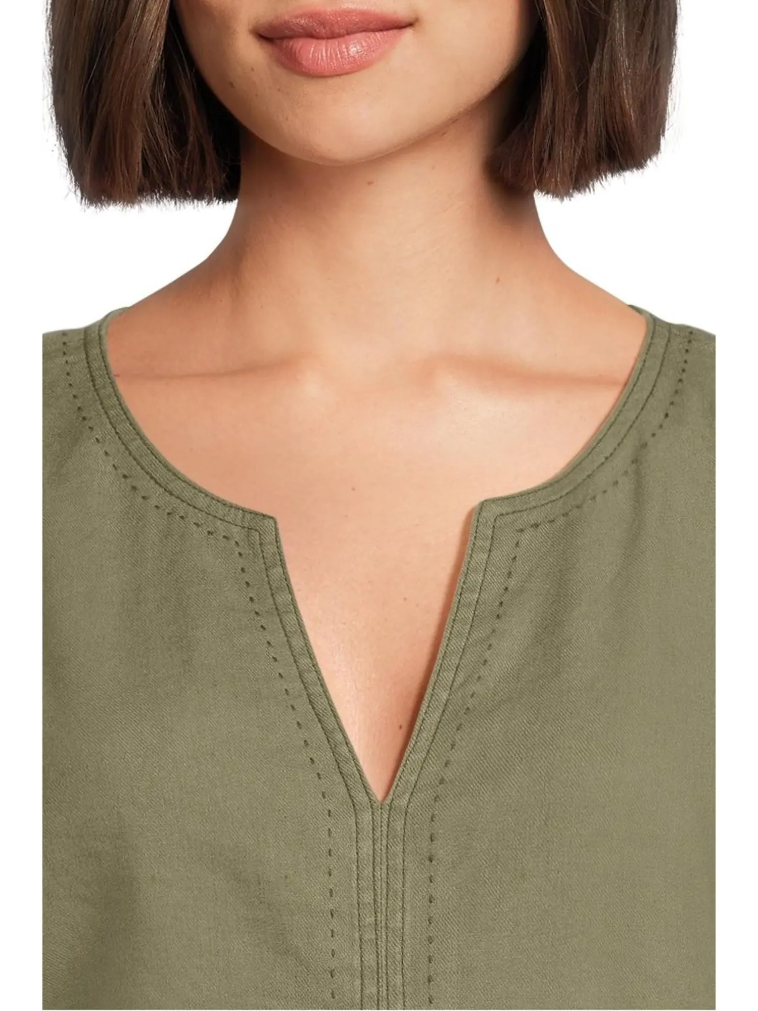 Платье Tommy Bahama Palm-A-Dora Split Neck Dress — изображение 4 из 4, темно-зеленый