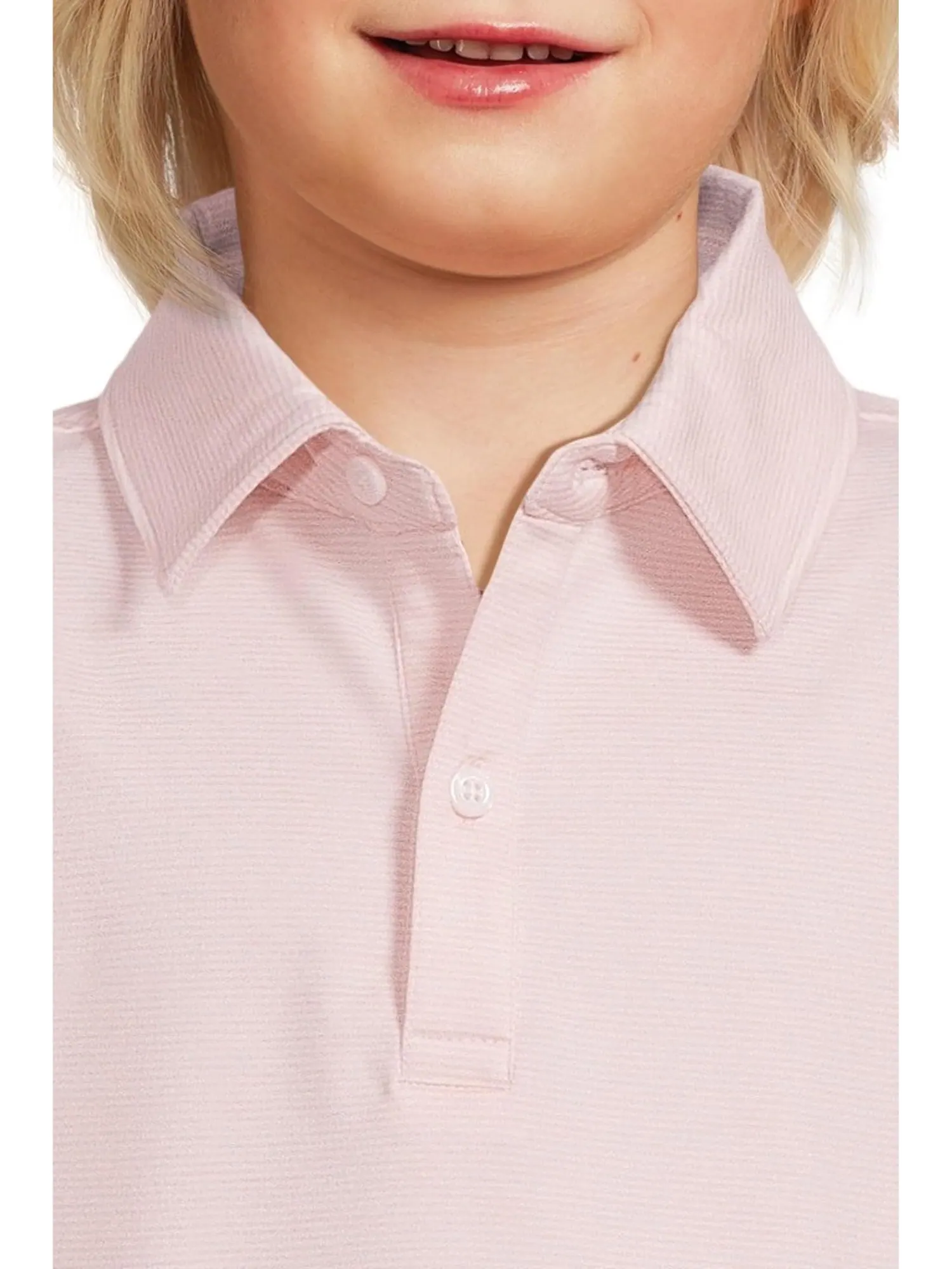 Поло Johnston & Murphy Kids Boys Micro Stripe Polo — изображение 3 из 4, розовый