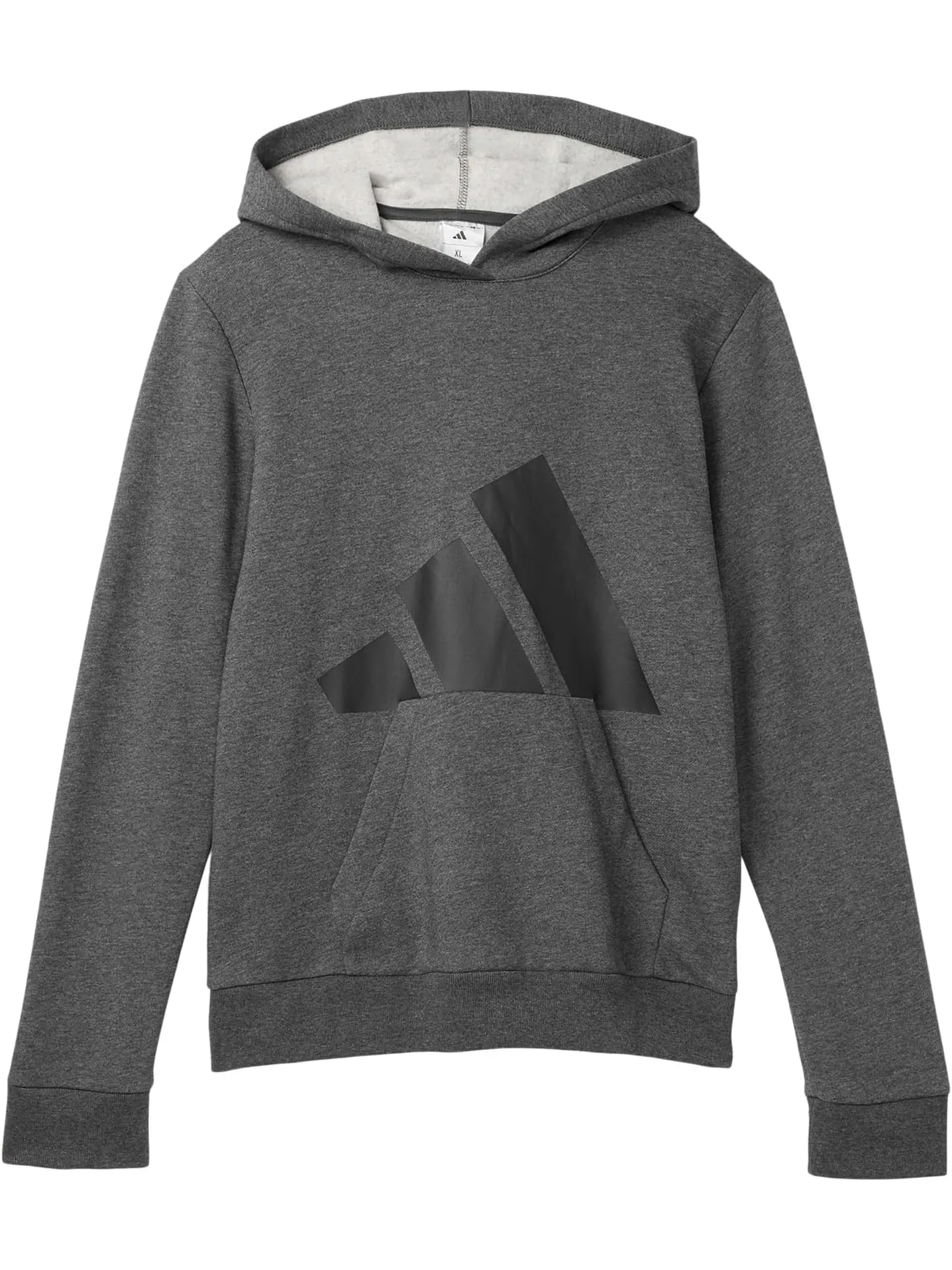 Пуловер adidas Kids Essential Big Logo Fleece Heather Hooded Pullover — изображение 1 из 1, темный серый