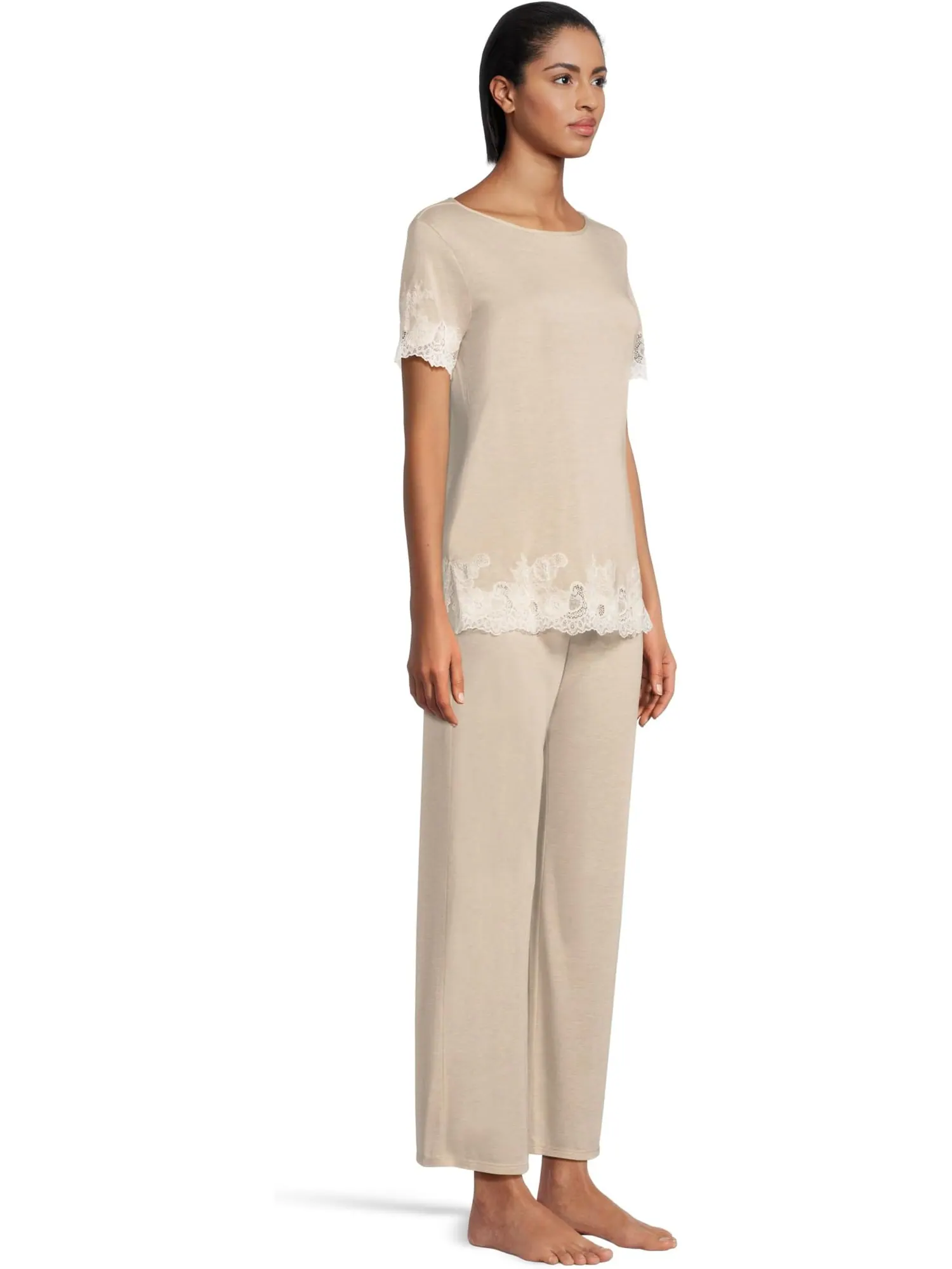 Пижама Natori Luxe Shangri-La Short Sleeve PJ Set — изображение 2 из 4, серый