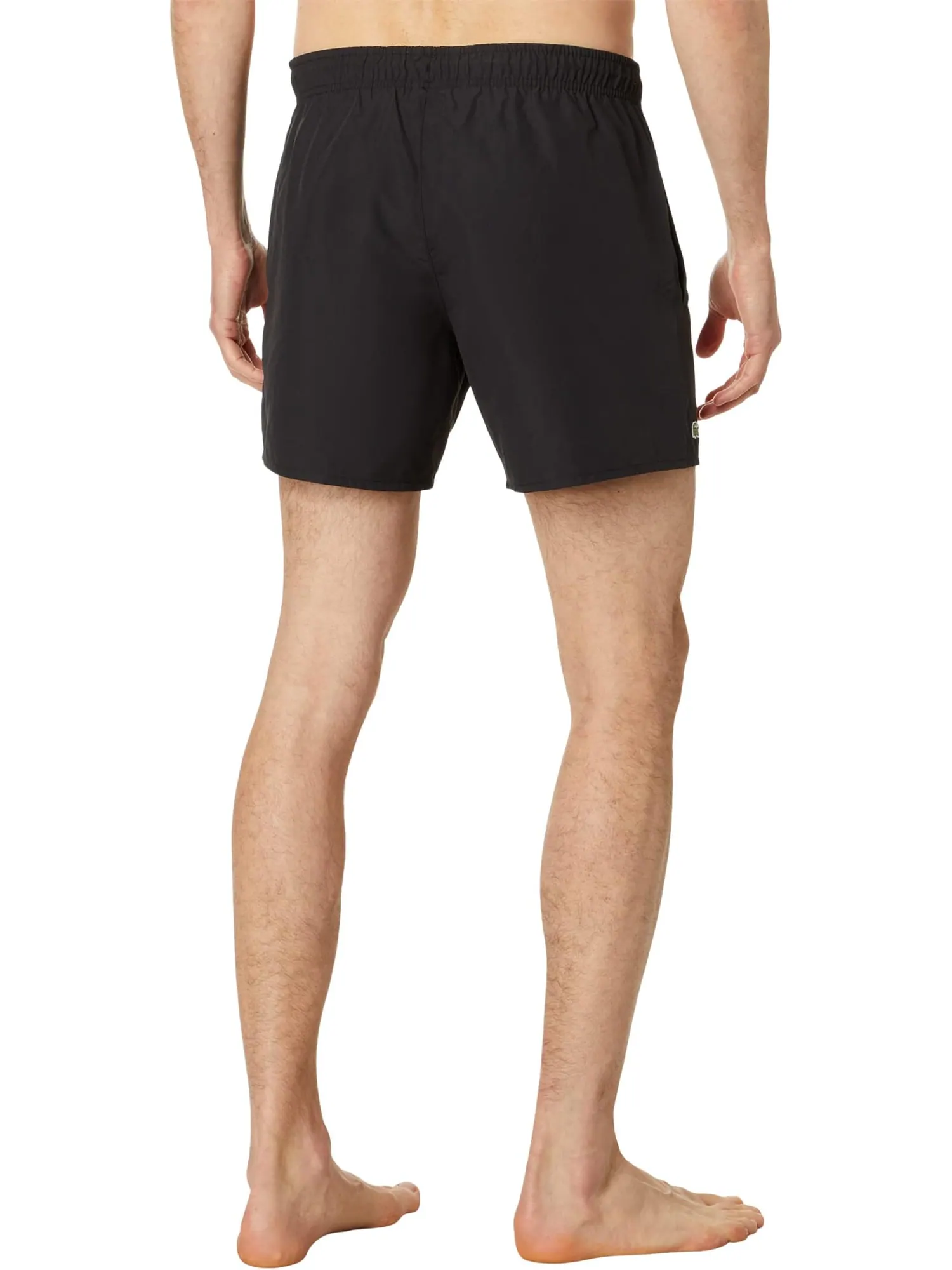 Плавки Lacoste Solid Elastic Waist Swim Trunks — изображение 2 из 3, зеленый