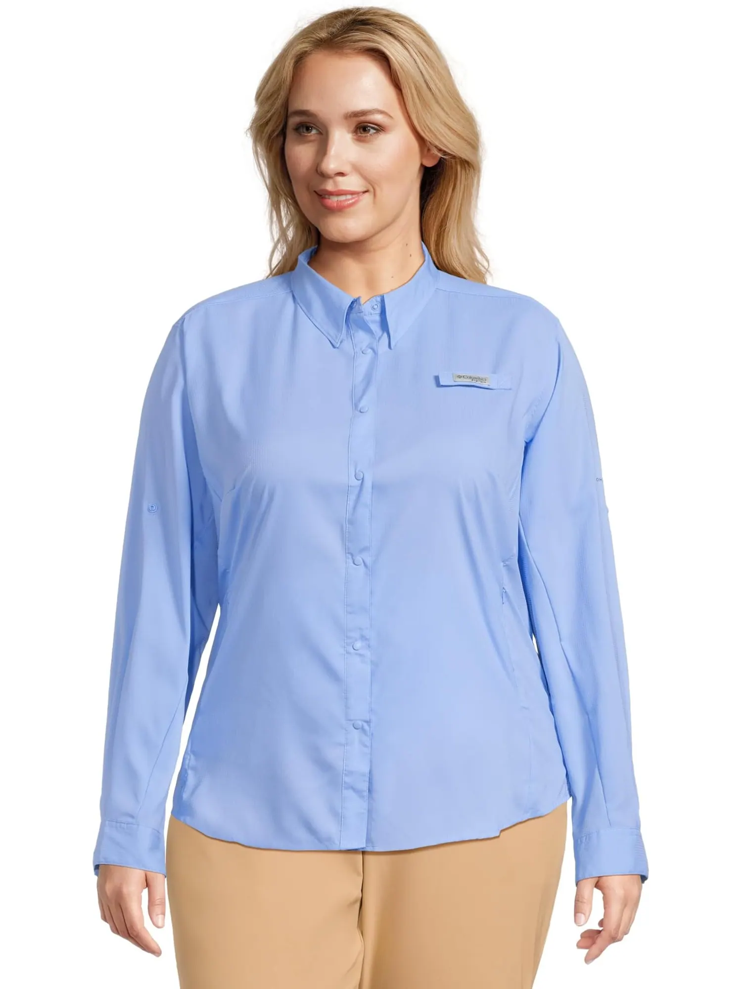 Рубашка Columbia Plus Size Tamiami II L/S Shirt — изображение 1 из 5, белый