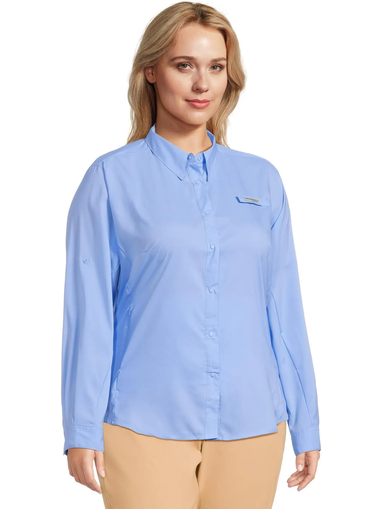 Рубашка Columbia Plus Size Tamiami II L/S Shirt — изображение 2 из 5, белый