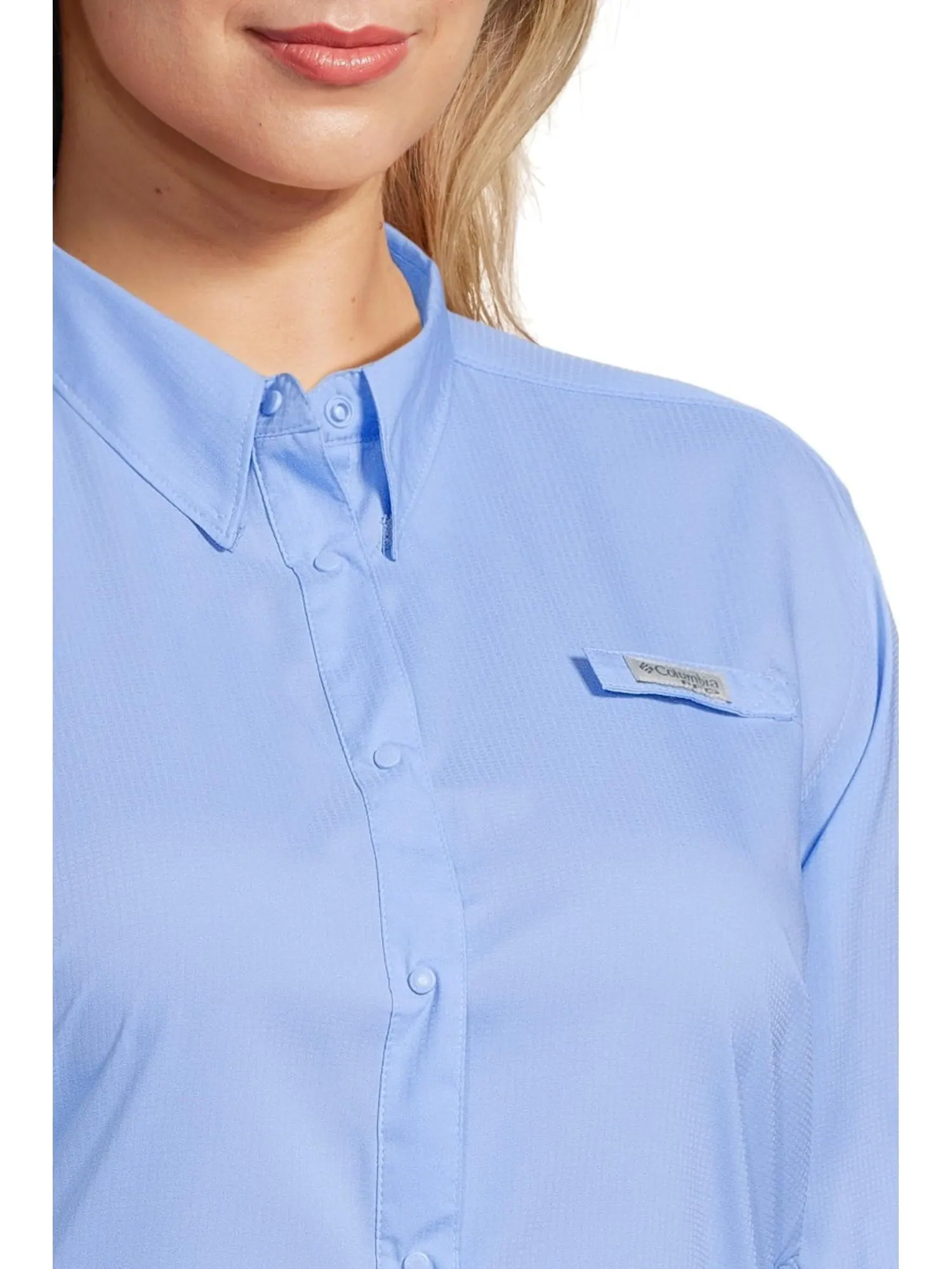 Рубашка Columbia Plus Size Tamiami II L/S Shirt — изображение 4 из 5, белый