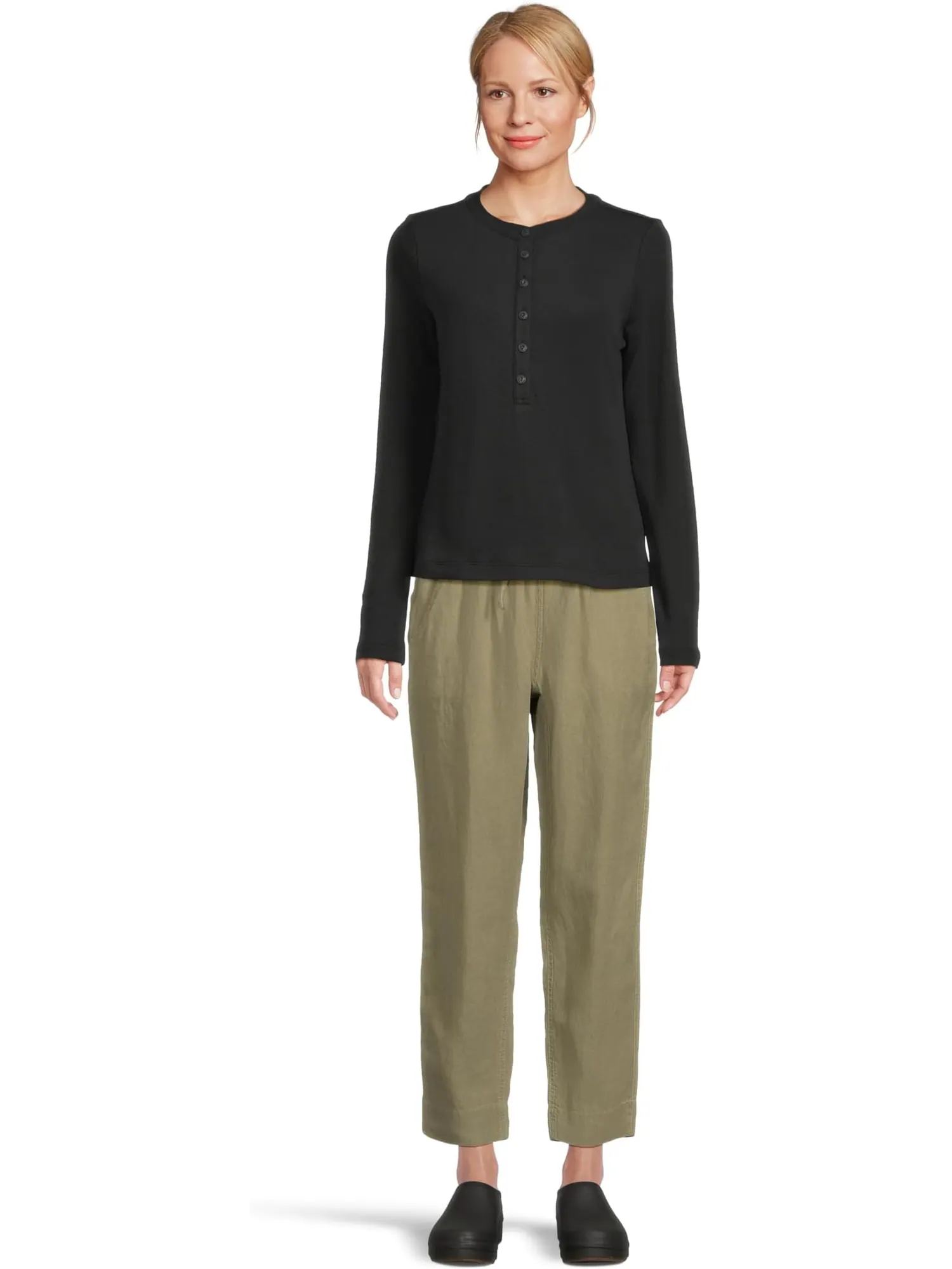 Рубашка L.L.Bean Signature Premium Thermal Long Sleeve Henley Shirt — изображение 5 из 5, черный