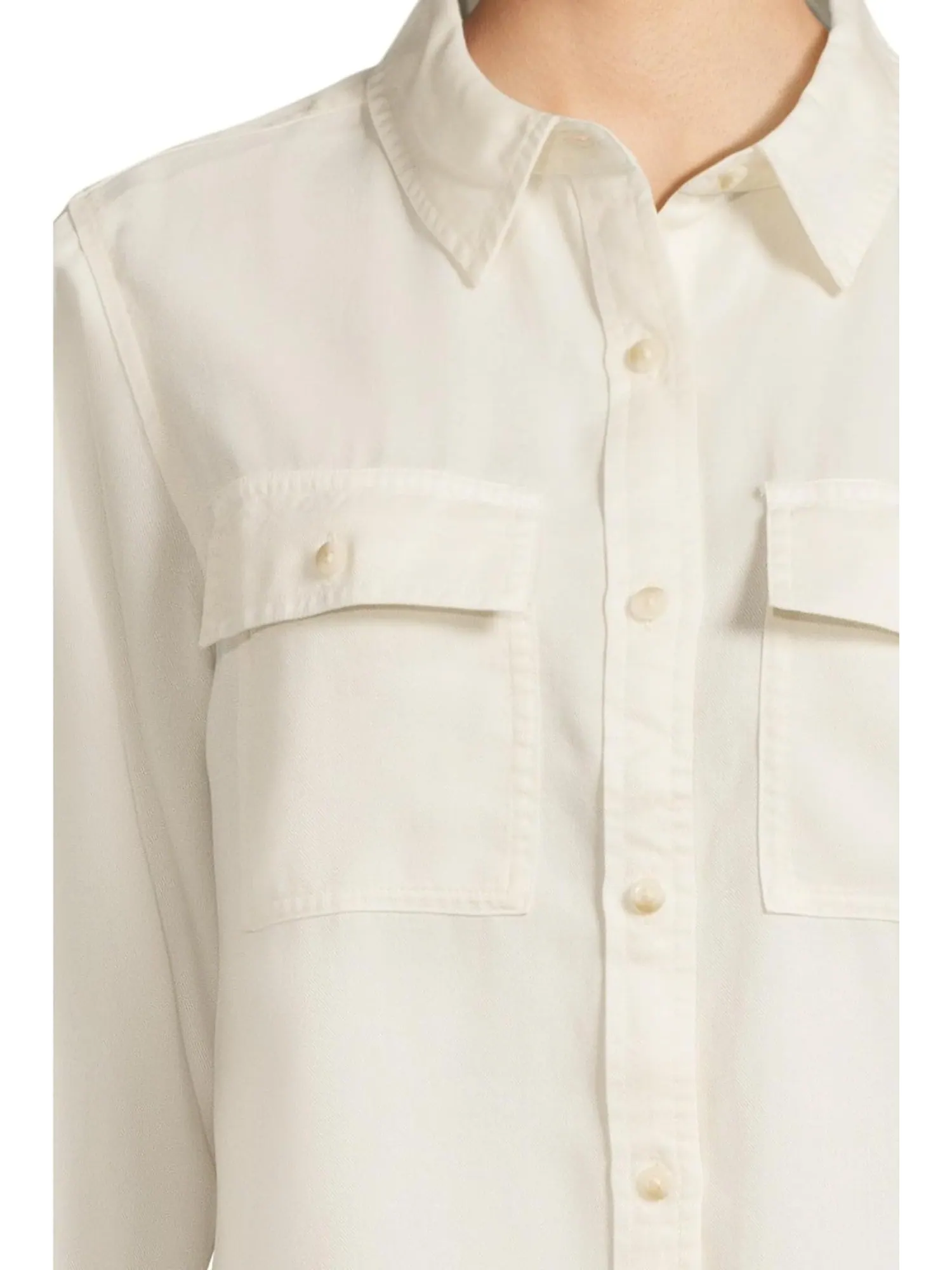 Рубашка L.L.Bean Soft Washed Tencel Utility Shirt — изображение 4 из 5, морская соль