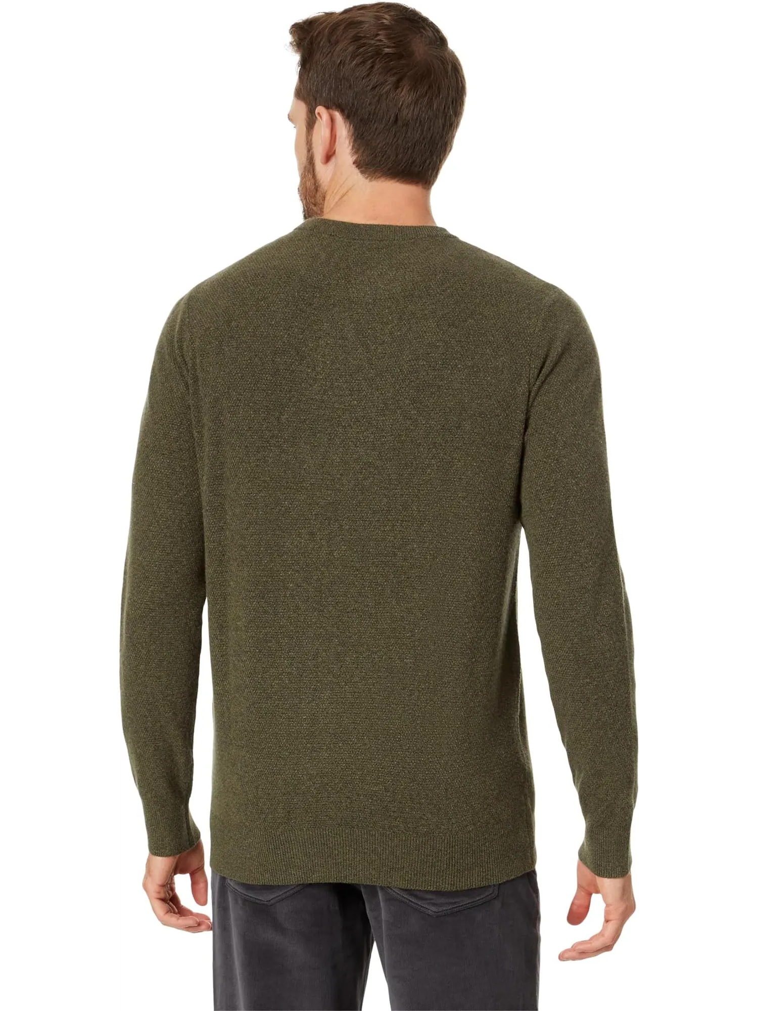 Свитер Faherty Jackson Crew Sweater — изображение 2 из 4, оливковый