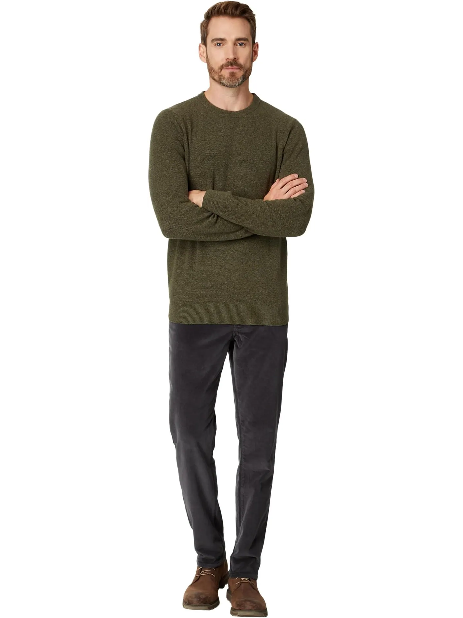 Свитер Faherty Jackson Crew Sweater — изображение 4 из 4, оливковый