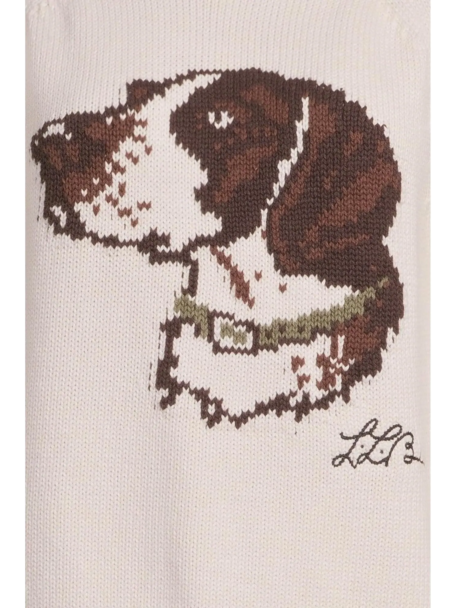 Свитер L.L.Bean Signature Original Cotton Rollneck Novelty Sweater — изображение 4 из 5, кремовый