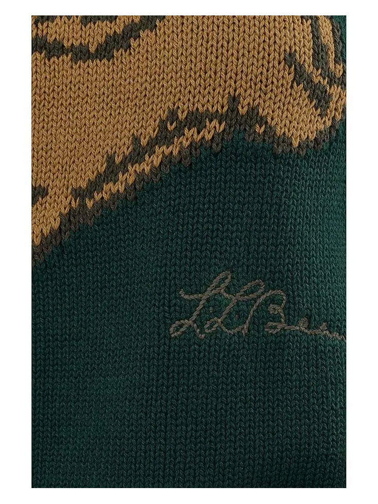 Женский свитер L.L.Bean Signature Original Cotton Rollneck Novelty — изображение 5 из 5, зеленый