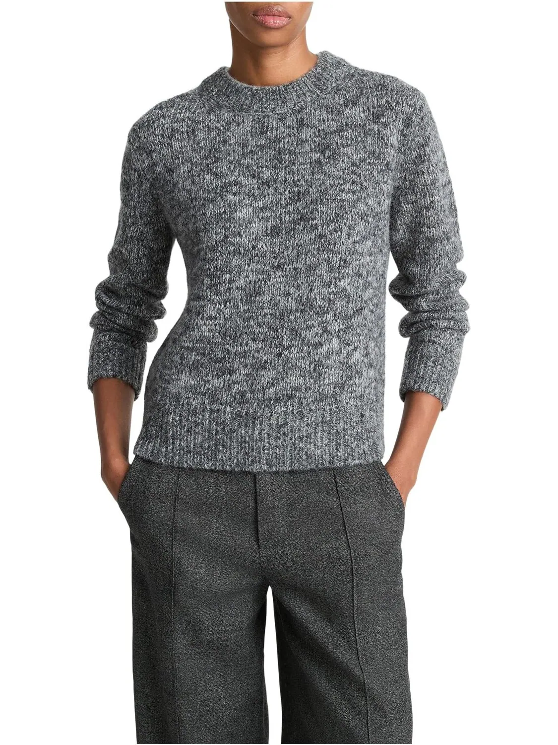 Свитер Vince Marled Crew Neck Sweater — изображение 1 из 2, серый