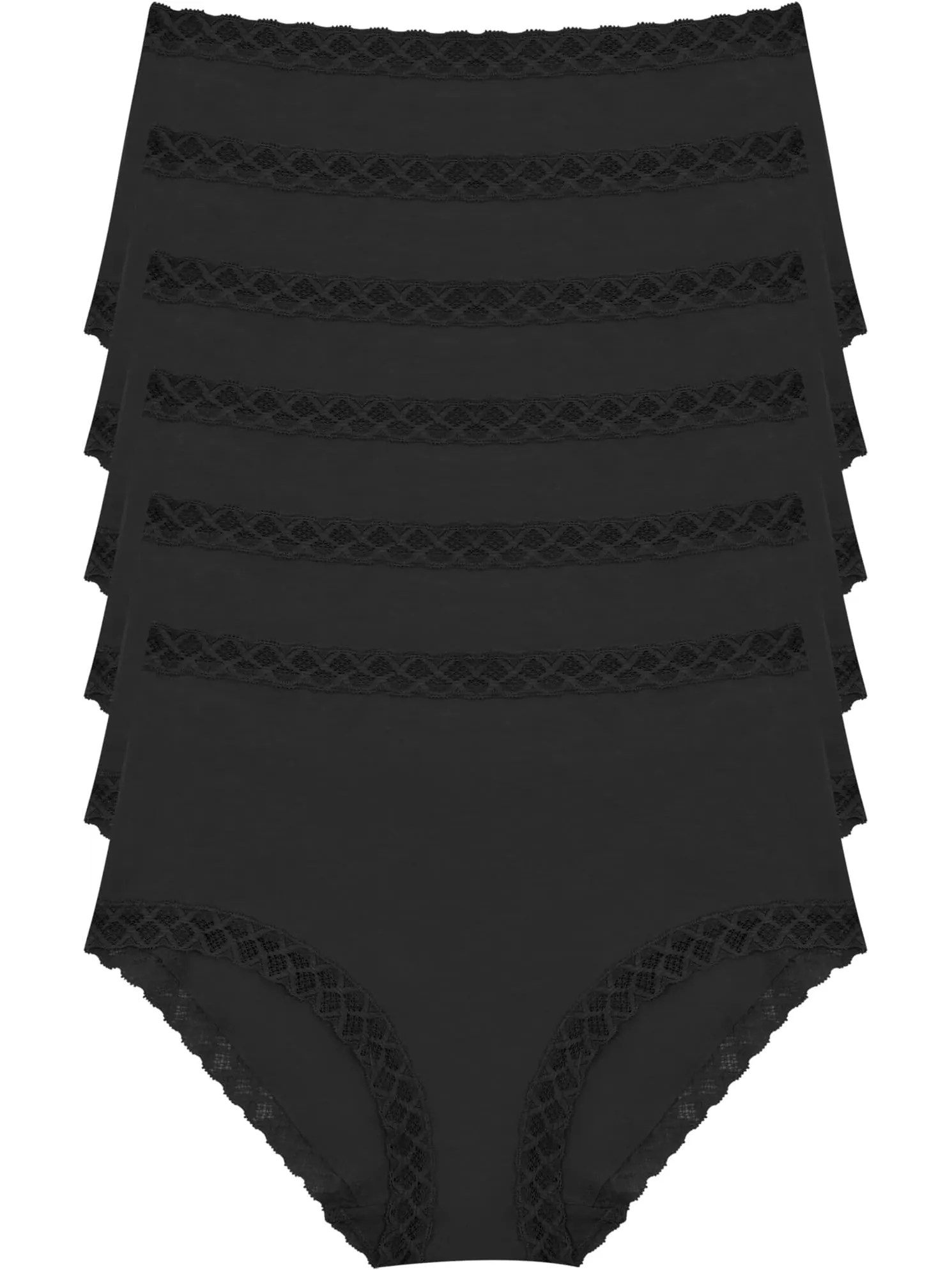 Трусы Natori Bliss Full Brief 6-Pack — изображение 1 из 1, черный