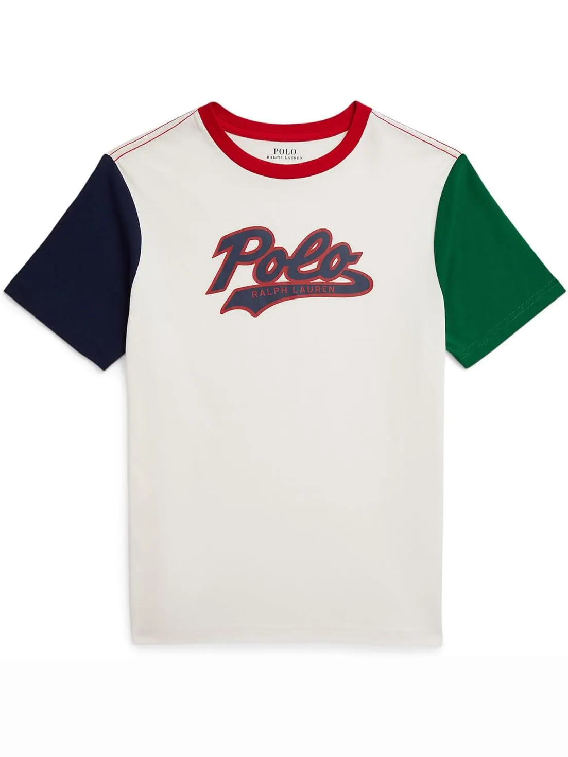 Футболка Polo Ralph Lauren Kids Logo Color-Blocked Cotton Tee — изображение 1 из 2, мульти