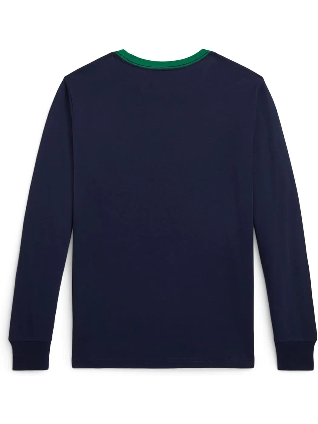 Футболка Polo Ralph Lauren Kids Logo Cotton Long-Sleeve Tee — изображение 2 из 2, темно-синий