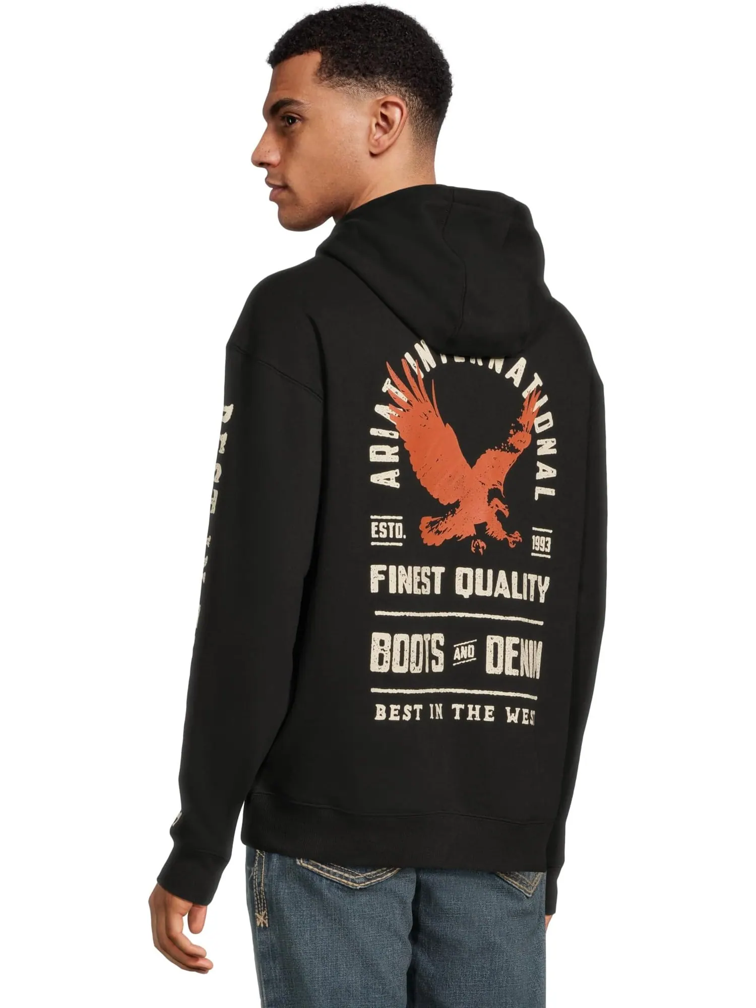 Худи Ariat Eagle Large Hoodie — изображение 3 из 5, черный