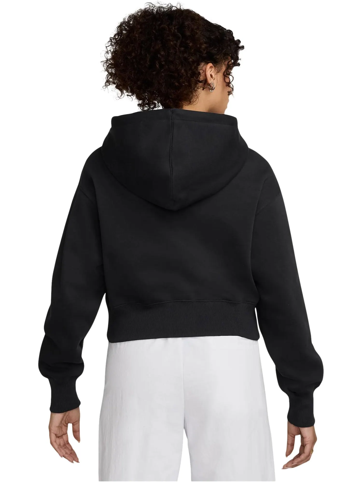 Худи Nike Sportswear Phoenix Fleece Loose Full-zip Crop Hoodie — изображение 2 из 3, черный