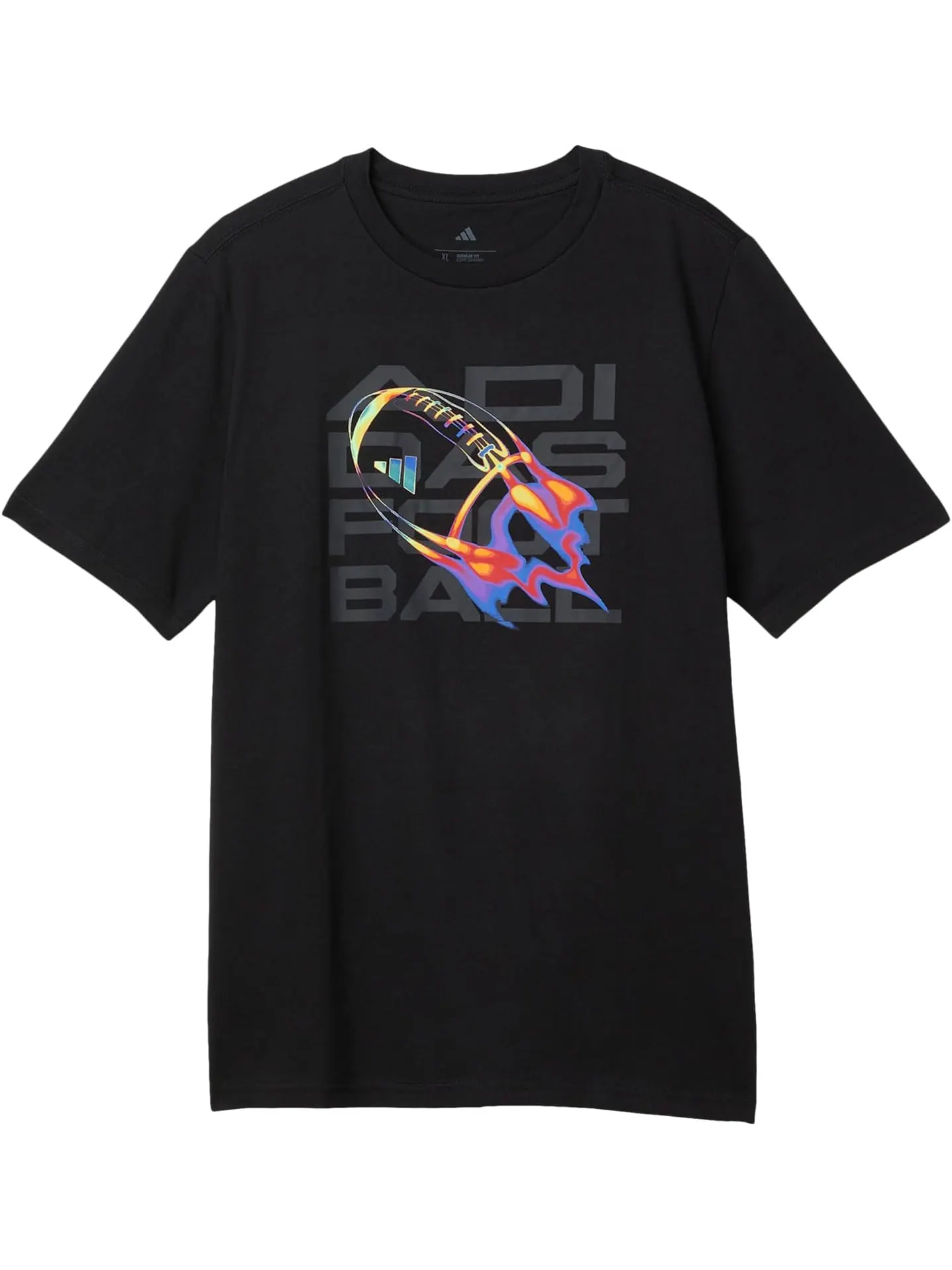 Футболка adidas Kids Flame Football Tee — изображение 1 из 1, черный/мульти