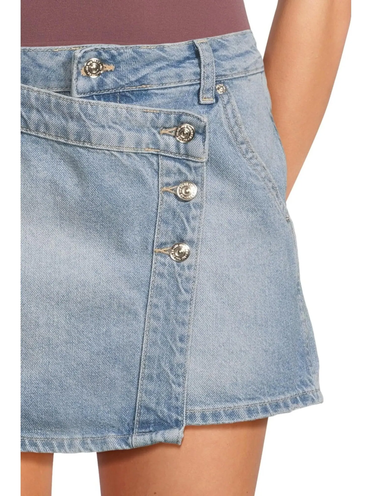 Юбка Free People Wynne Denim Skirt — изображение 4 из 5, светлый индиго