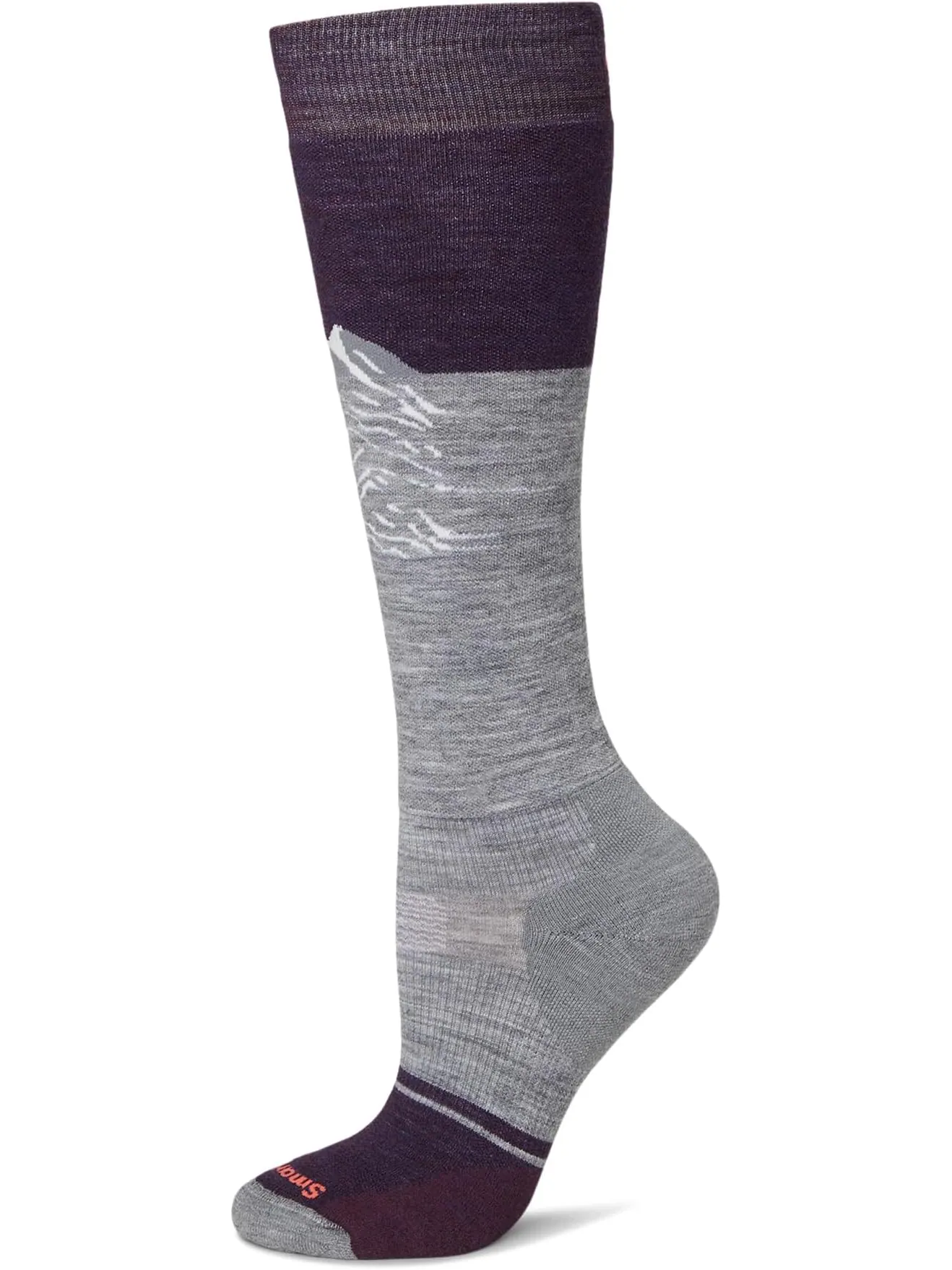 Носки Smartwool Women's Snowboard Targeted Cushion Valley Sunset Over The Calf Socks — изображение 1 из 2, светлый серый