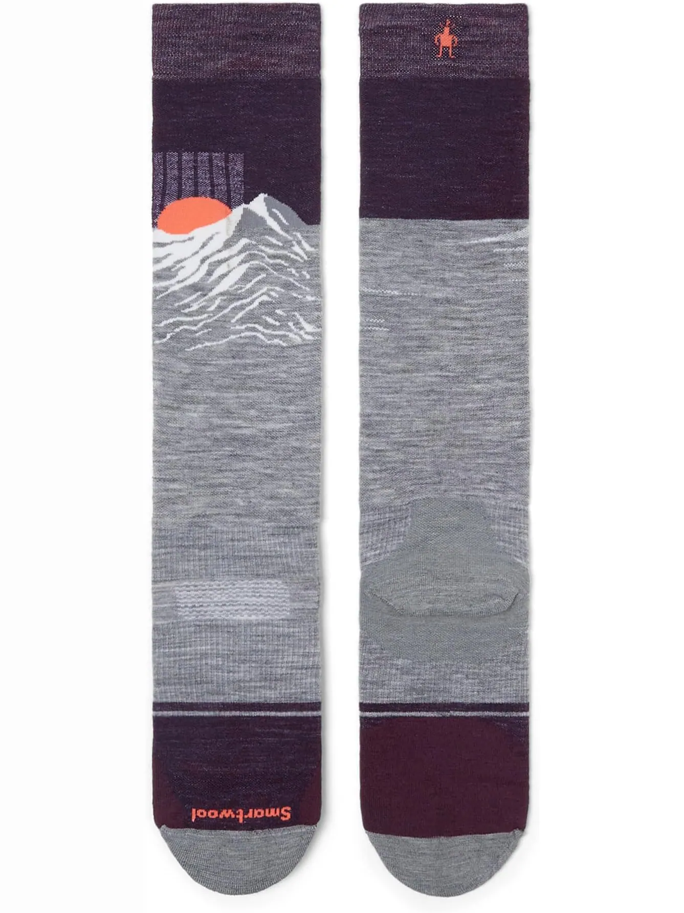 Носки Smartwool Women's Snowboard Targeted Cushion Valley Sunset Over The Calf Socks — изображение 2 из 2, светлый серый