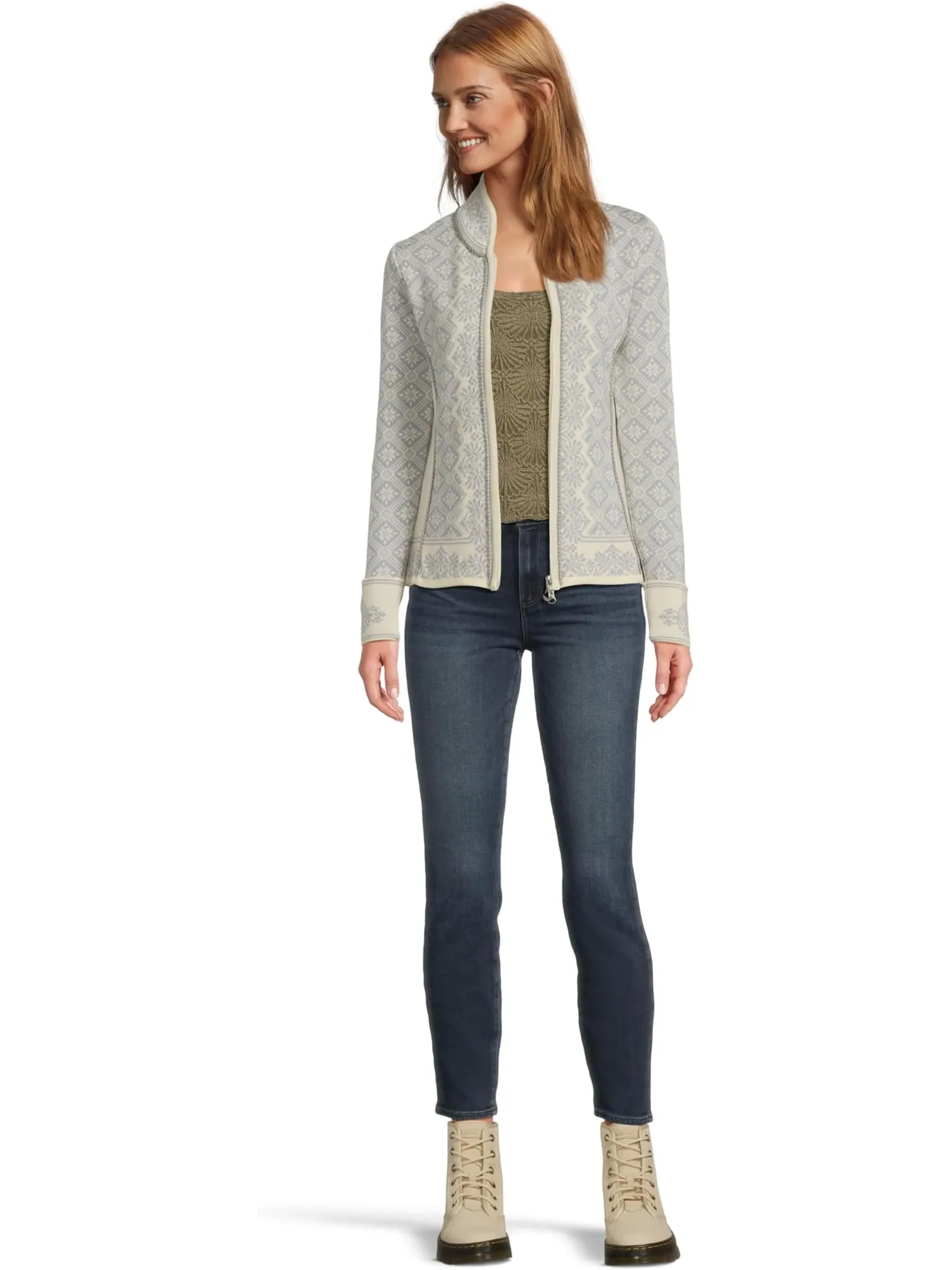 Свитер Dale of Norway Women's Christiania Feminine Jacket — изображение 5 из 5, белый