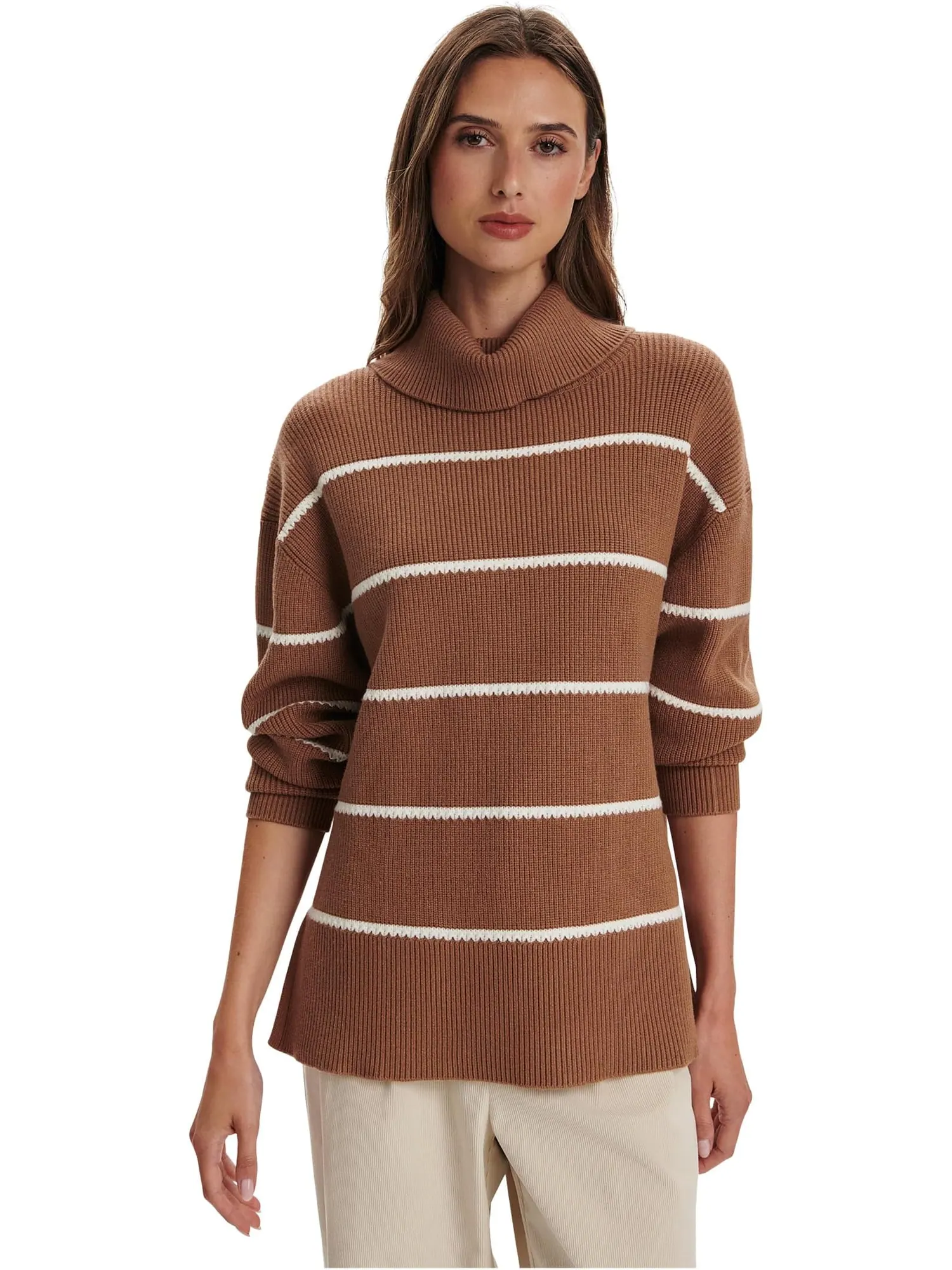 Свитер Varley Women's Hamish Stitch Knit Sweater — изображение 1 из 3, золотистый