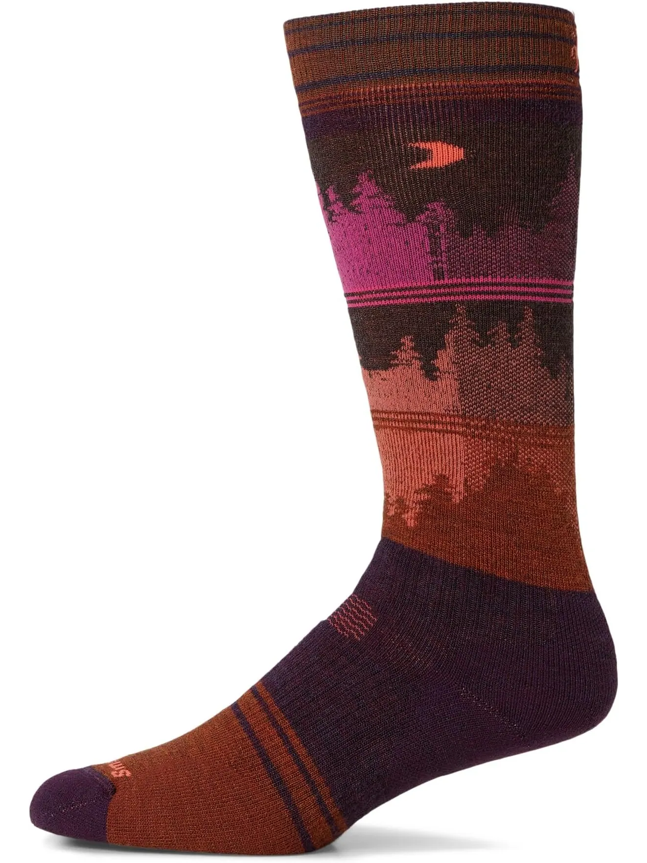 Носки Smartwool Women's Snowboard Full Cushion Twilight Vista Over The Calf Socks — изображение 1 из 1, фиолетовый