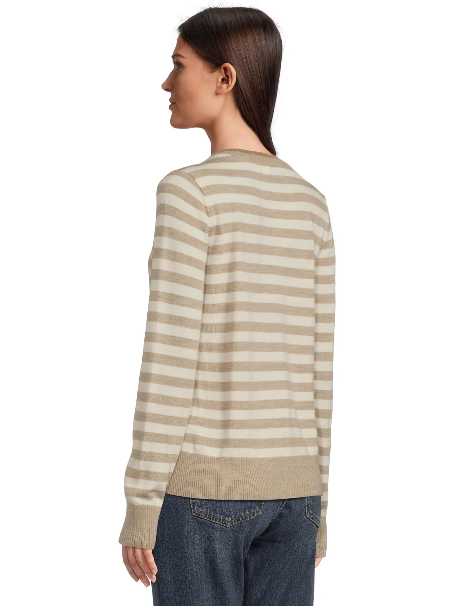 Свитер L.L.Bean Women's Essential Merino Wool Crewneck Sweater — изображение 3 из 5, овсяный