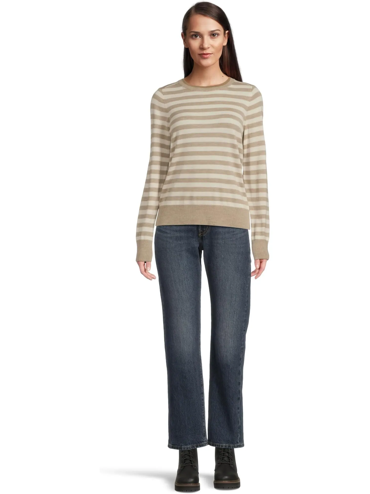 Свитер L.L.Bean Women's Essential Merino Wool Crewneck Sweater — изображение 5 из 5, овсяный