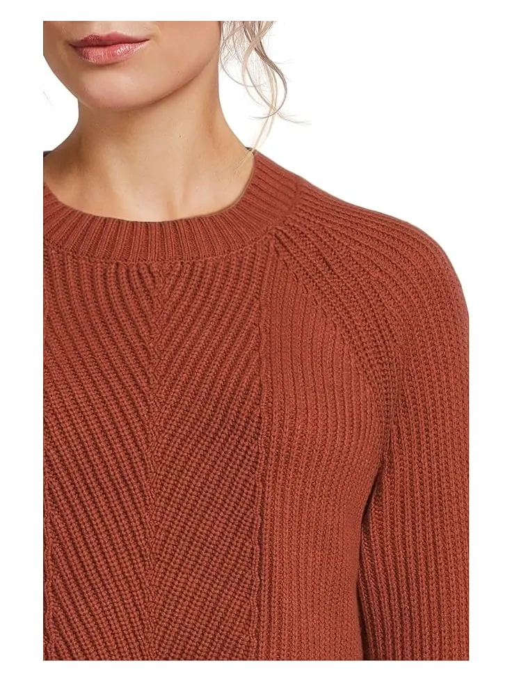 Женский свитер L.L.Bean Mariner Shaker Mixed-Stitch Crewneck — изображение 4 из 5, красный