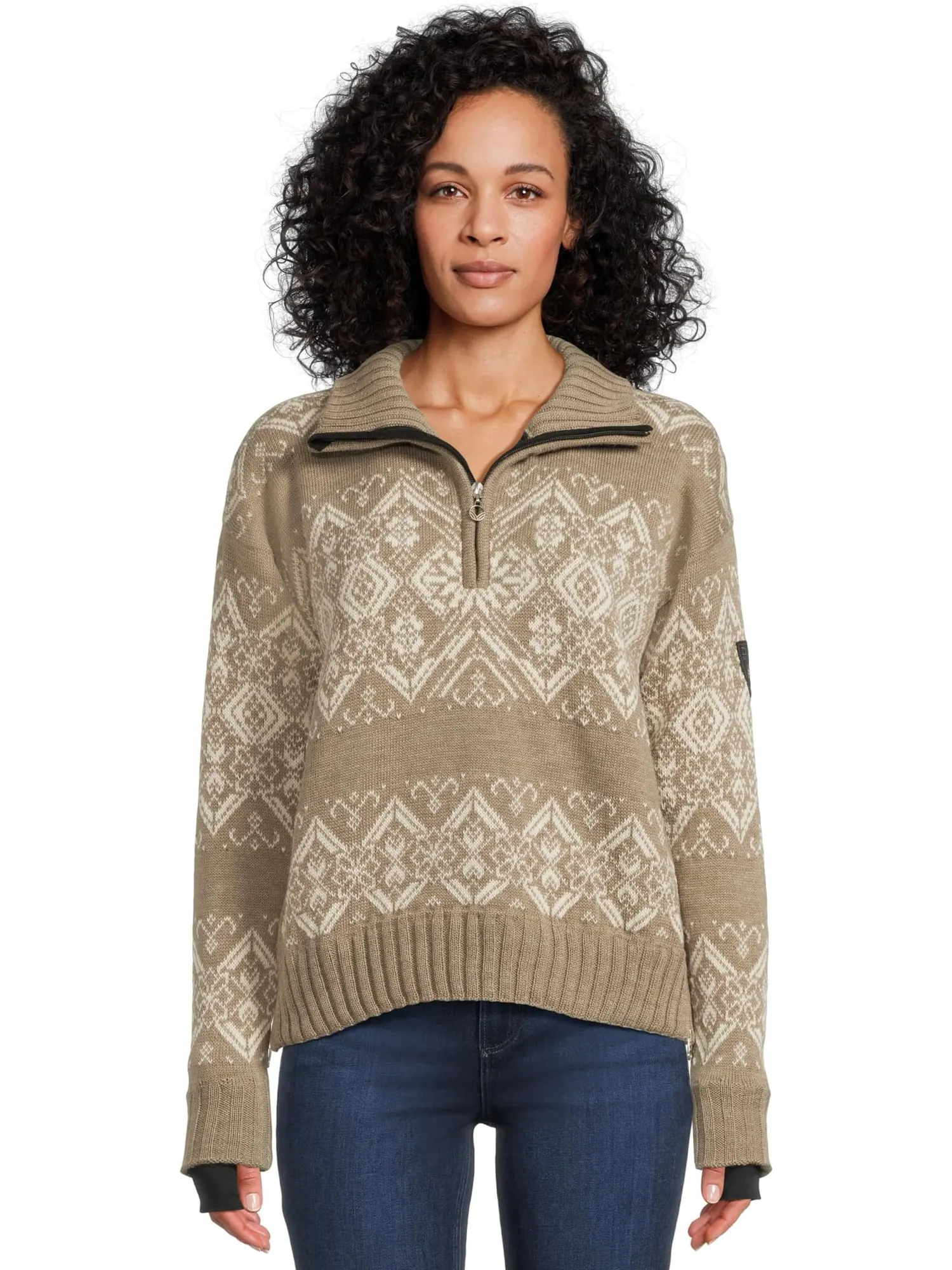 Свитер Dale of Norway Women's Roset Weatherproof Sweater — изображение 1 из 5, молочный
